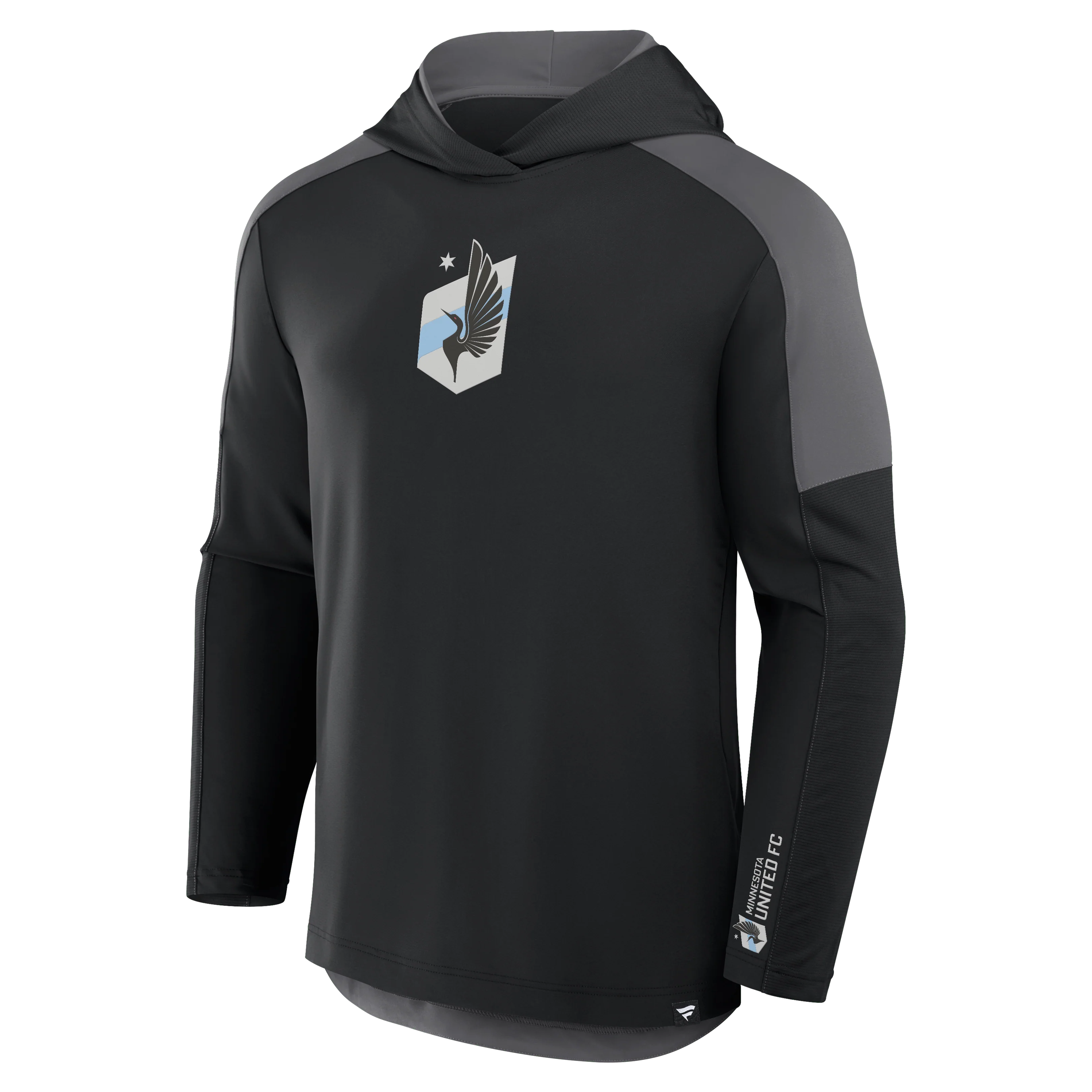 Adult Minnesota United FC Fanatics Black MLS Lightweight Pullover Hooded Sweatshirt - Men's - Image 3