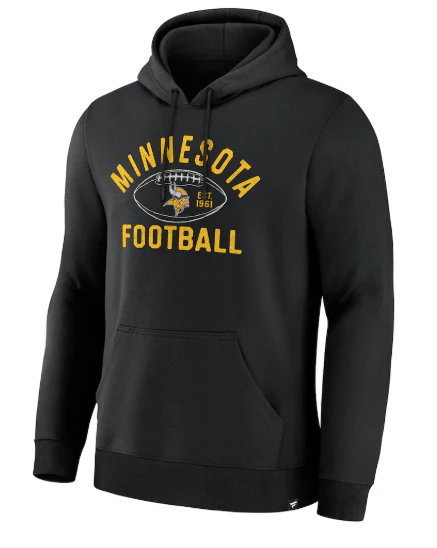 Adult Minnesota Vikings Fanatics Black Fumblerooski Hooded Sweatshirt - Men's