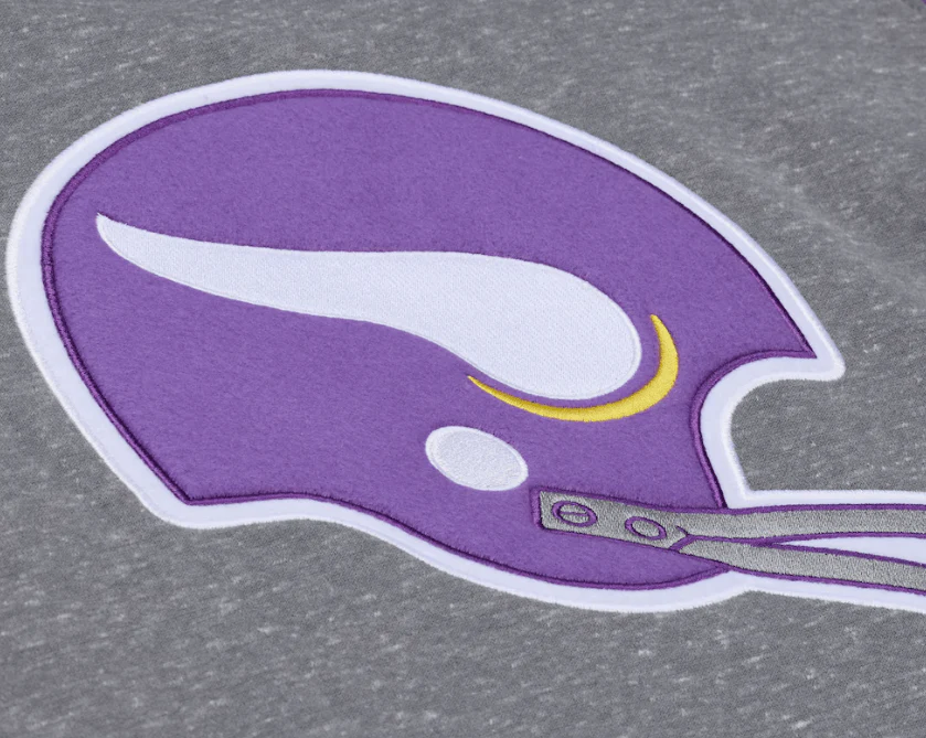 Adult Minnesota Vikings Mitchell & Ness Gray Winning Streak Fleece Hooded Sweatshirt - Men's - Image 3