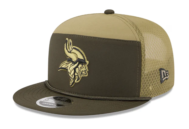 Adult Minnesota Vikings New Era 2025 Dark Green NFL Salute to Service Split Panel 9FIFTY Snapback Hat - Men's - Image 4