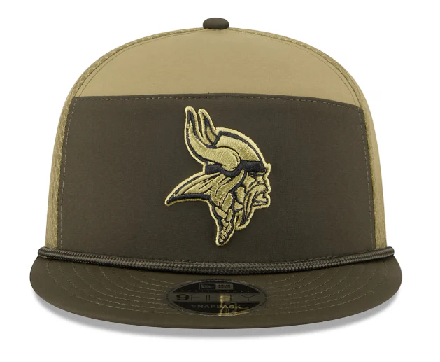 Adult Minnesota Vikings New Era 2025 Dark Green NFL Salute to Service Split Panel 9FIFTY Snapback Hat - Men's - Image 5