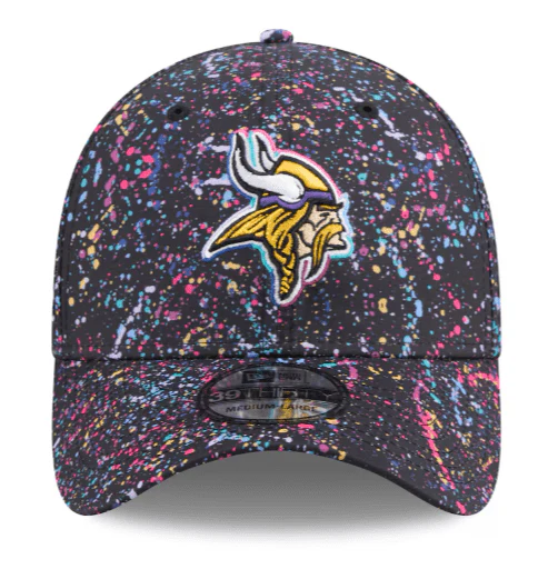 Adult Minnesota Vikings New Era Black 2025 NFL Crucial Catch 39THIRTY Flex Fit Hat - Men's - Image 5