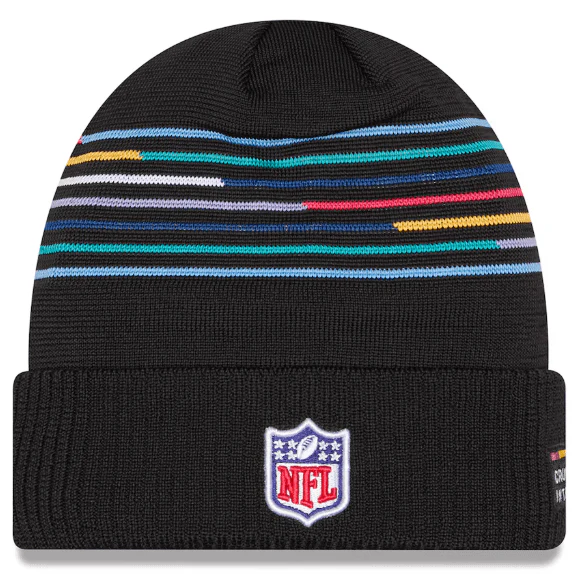 Adult Minnesota Vikings New Era Black 2025 NFL Crucial Catch Cuffed Knit Hat - Men's - Image 2