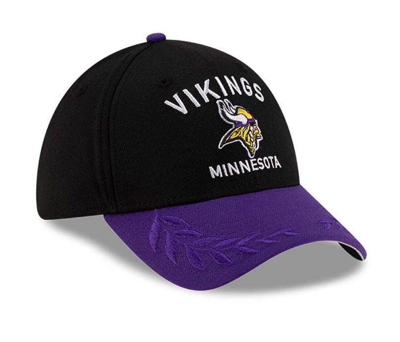 Adult Minnesota Vikings New Era Black 2025 NFL Draft 39THIRTY Flex Hat - Men's - Image 3