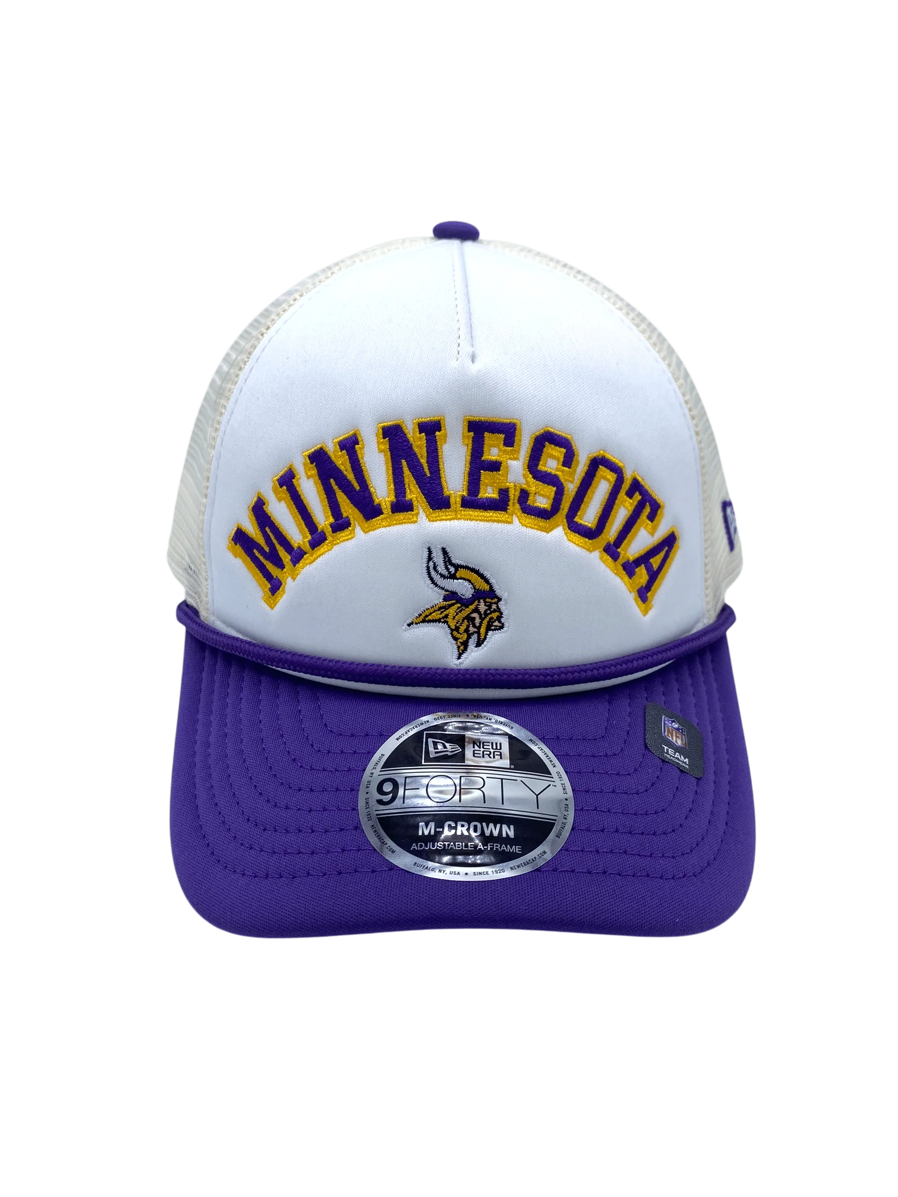 Adult Minnesota Vikings New Era Chrome 9FORTY M-Crown A-Frame Adjustable Hat - Men's - Image 3