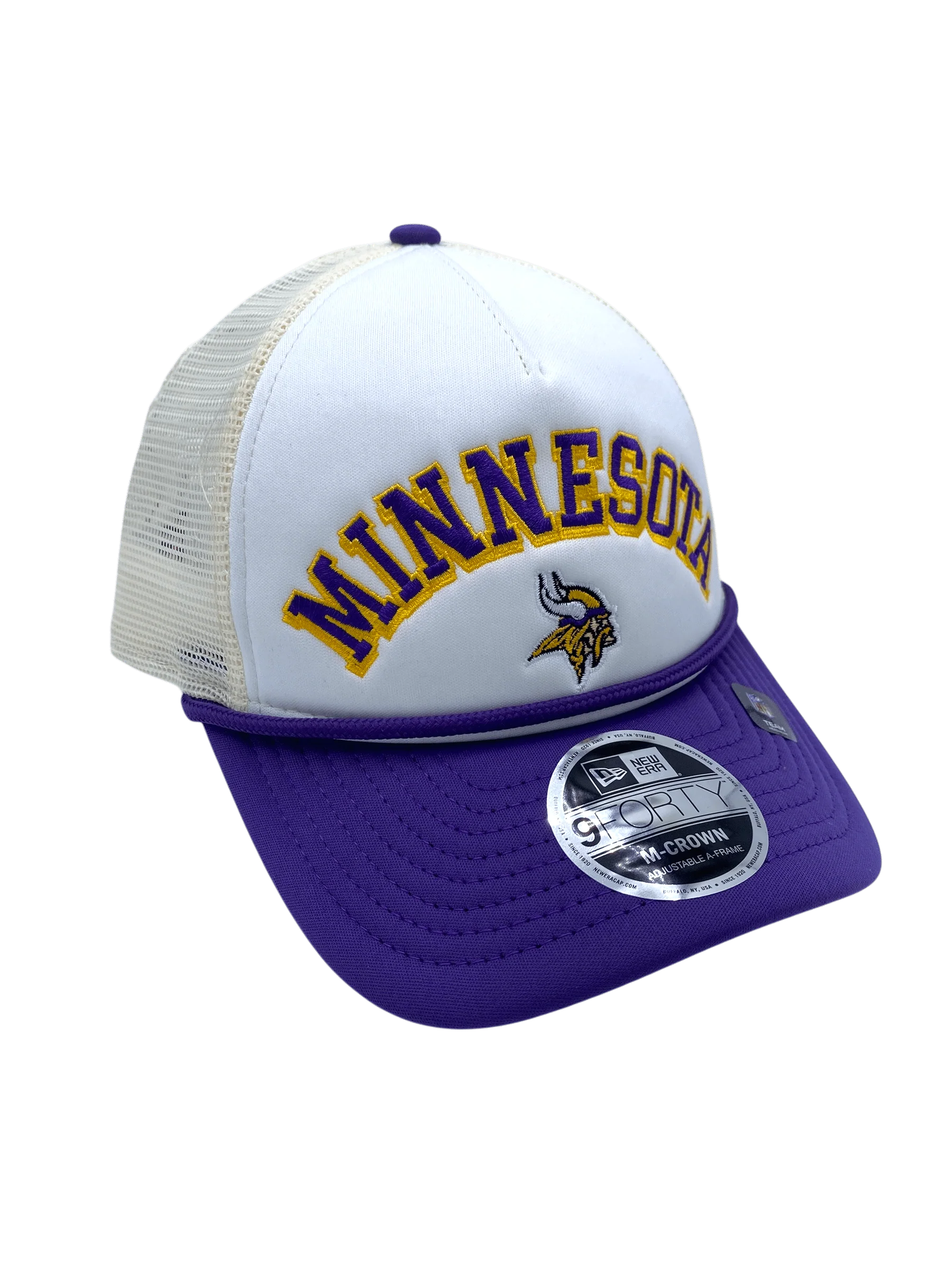 Adult Minnesota Vikings New Era Chrome 9FORTY M-Crown A-Frame Adjustable Hat - Men's - Image 4