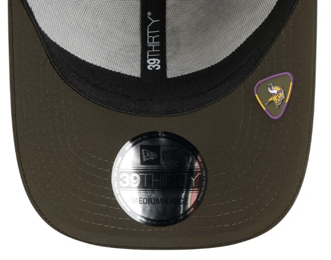 Adult Minnesota Vikings New Era Camo 2025 NFL Salute to Service 39THIRTY Flex Fit Hat - Men's - Image 4