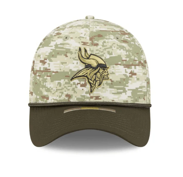 Adult Minnesota Vikings New Era Camo 2025 NFL Salute to Service 39THIRTY Flex Fit Hat - Men's - Image 5