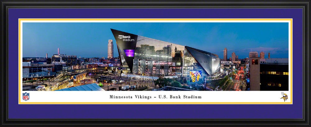 Adult Minnesota Vikings Outside US Bank Stadium Night Time Panorama - Unisex - Image 3