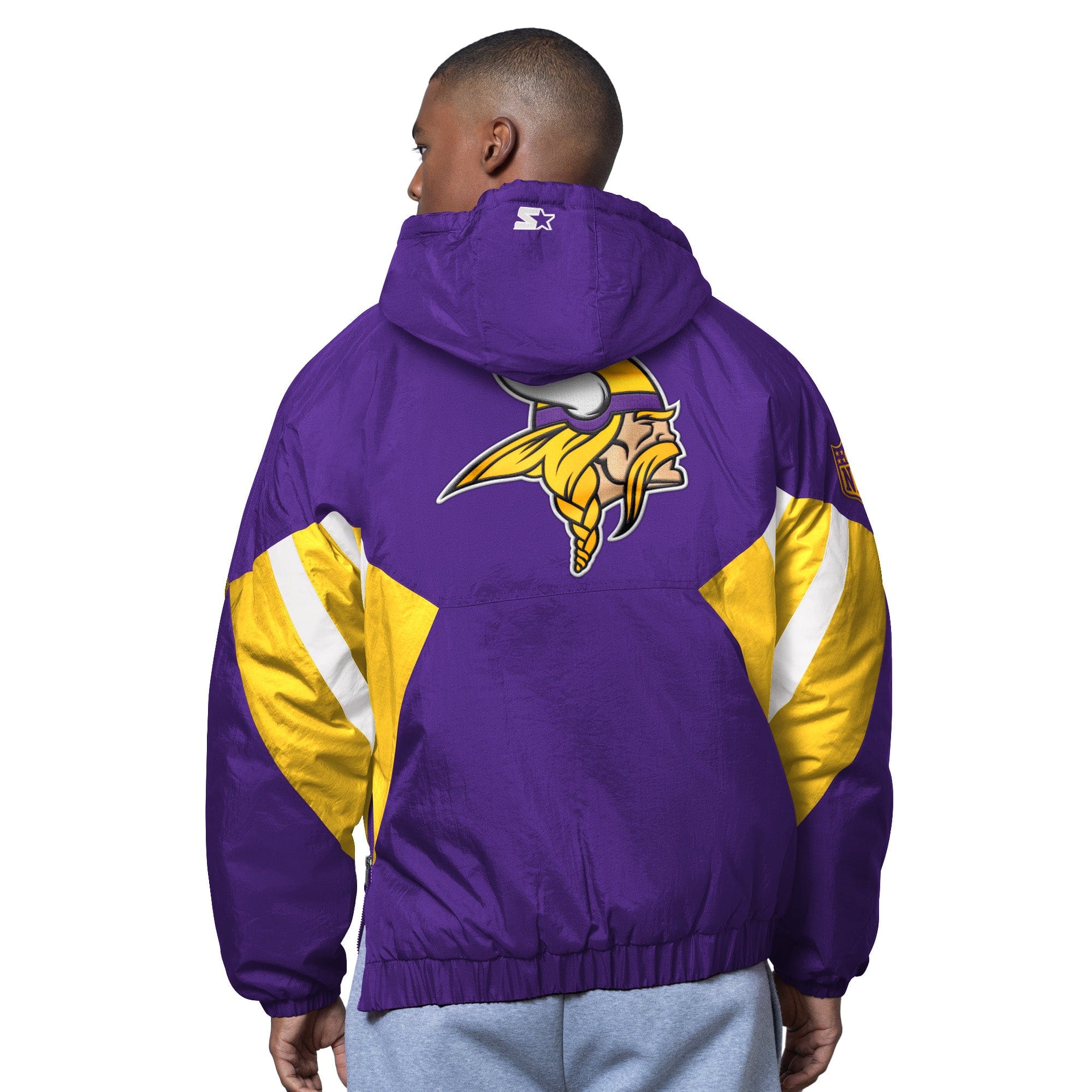 Adult Minnesota Vikings Starter Purple Line Up Pullover Jacket - Men's - Image 10