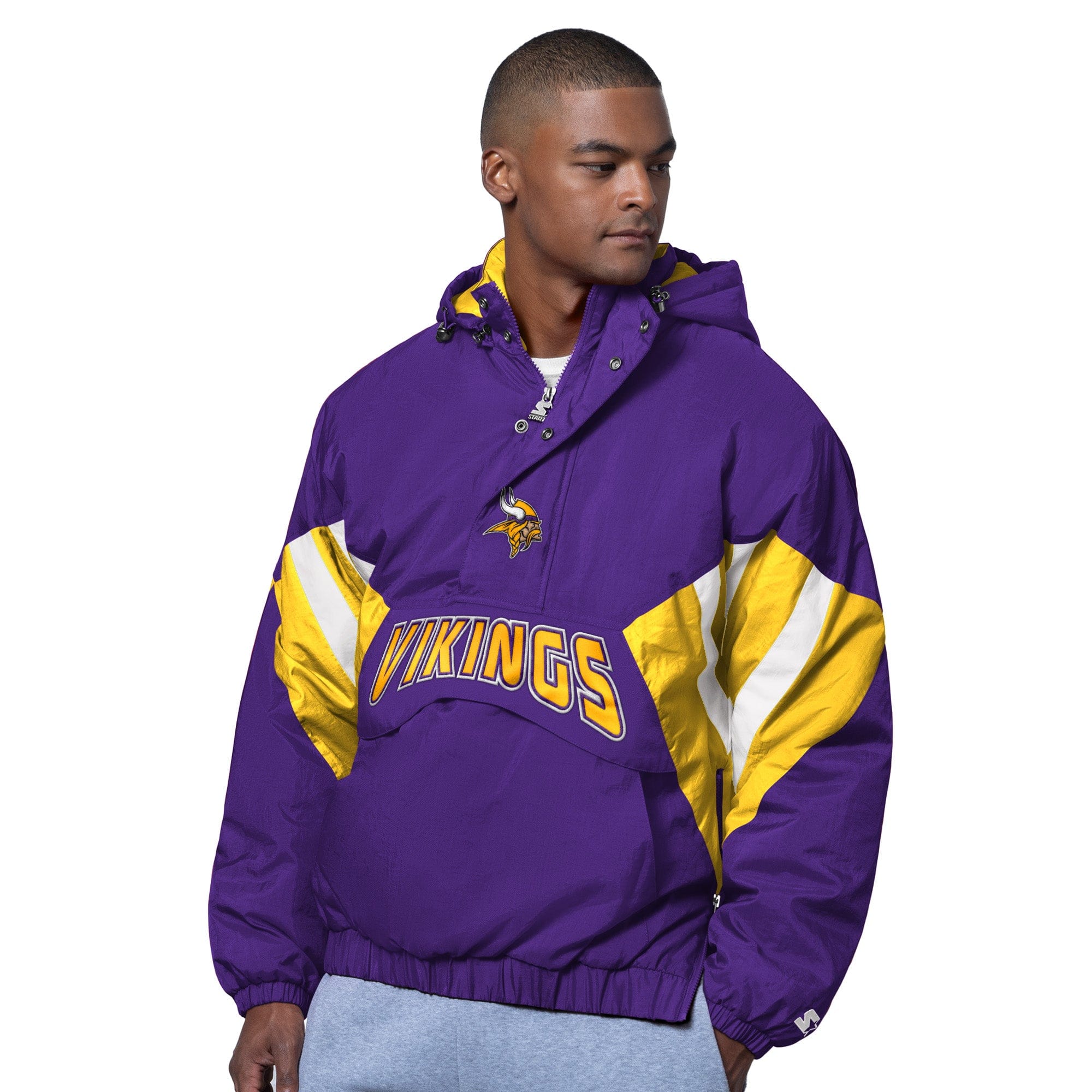Adult Minnesota Vikings Starter Purple Line Up Pullover Jacket - Men's - Image 9