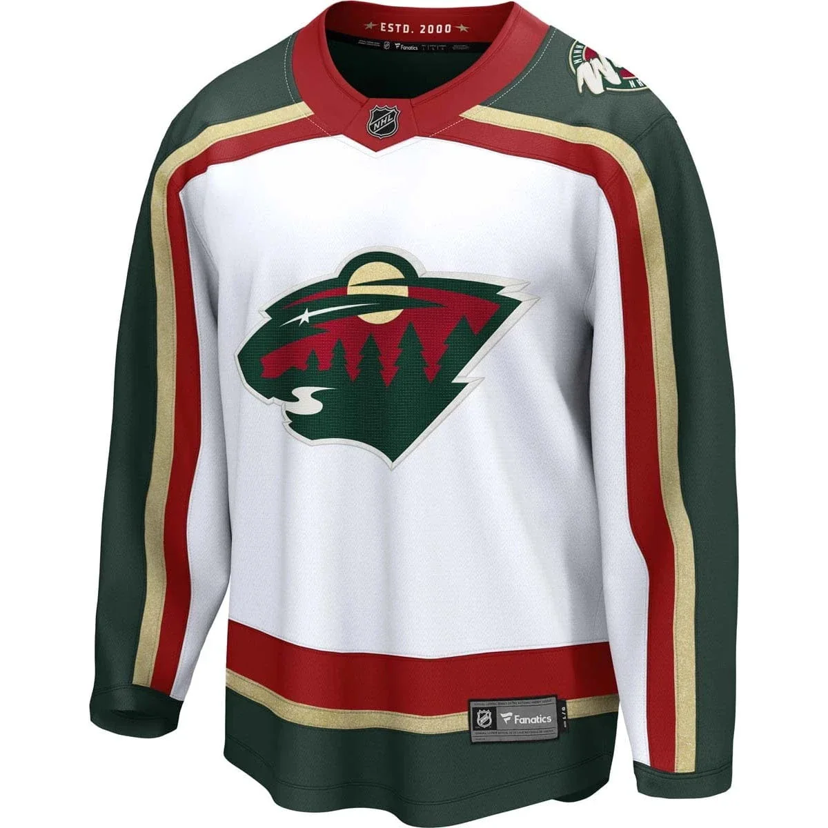 Adult Minnesota Wild Fanatics White 25th Anniversary Breakaway Blank Jersey - Men's - Image 2