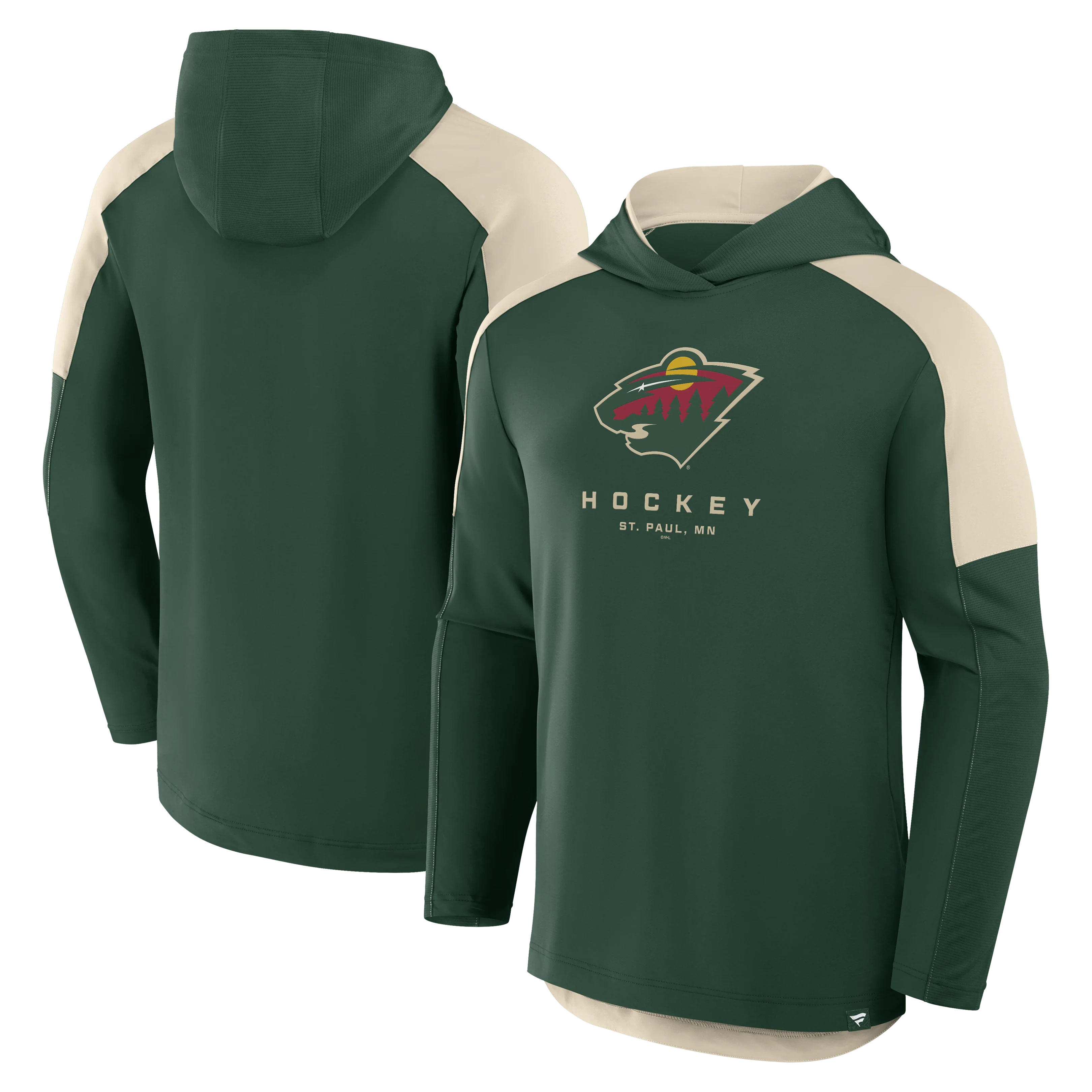 Adult Minnesota Wild Fanatics Green Meta Game Pullover Hooded Sweatshirt - Men's