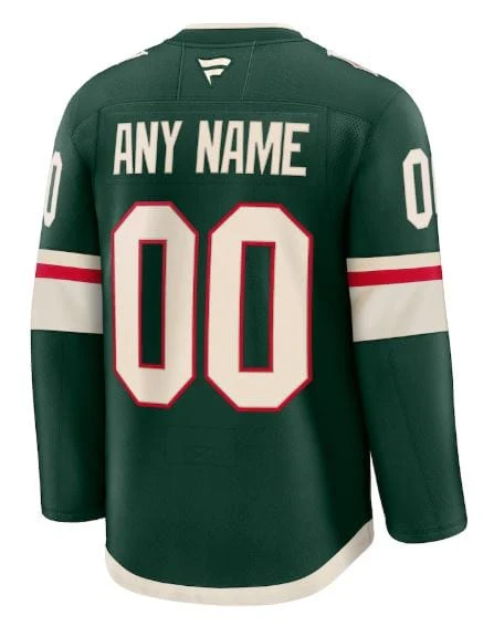 Adult Minnesota Wild Fanatics Green Premium Official NHL Home Authentic Custom Jersey - Men's - Image 3