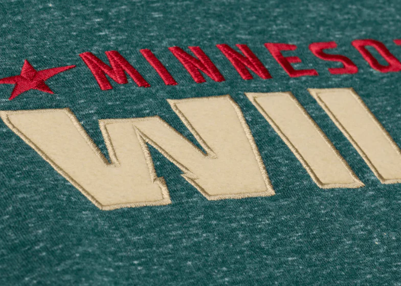 Adult Minnesota Wild Mitchell & Ness Green Winning Streak Fleece Crewneck Sweatshirt - Men's - Image 3