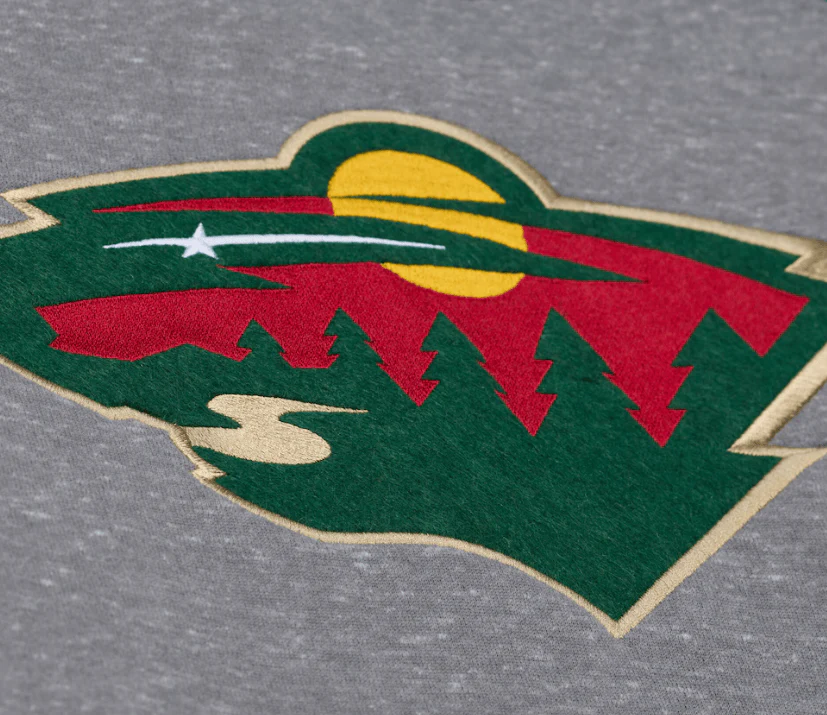 Adult Minnesota Wild Mitchell & Ness Gray Winning Streak Fleece Hooded Sweatshirt - Men's - Image 3