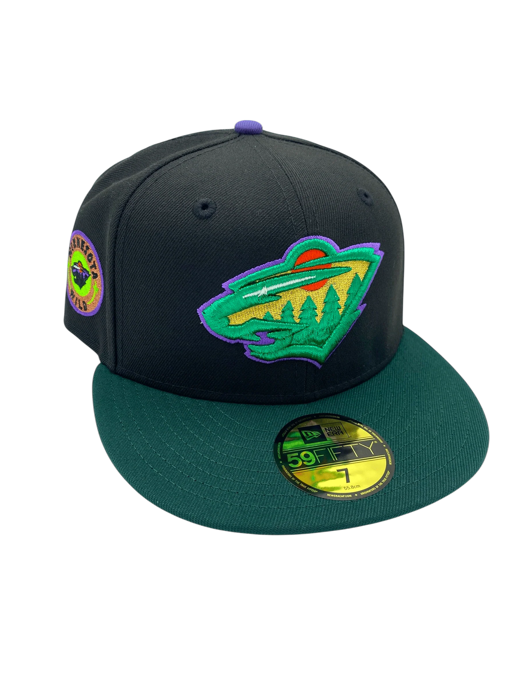 Adult Minnesota Wild New Era Black/Green GG Custom 59FIFTY Fitted Hat - Men's