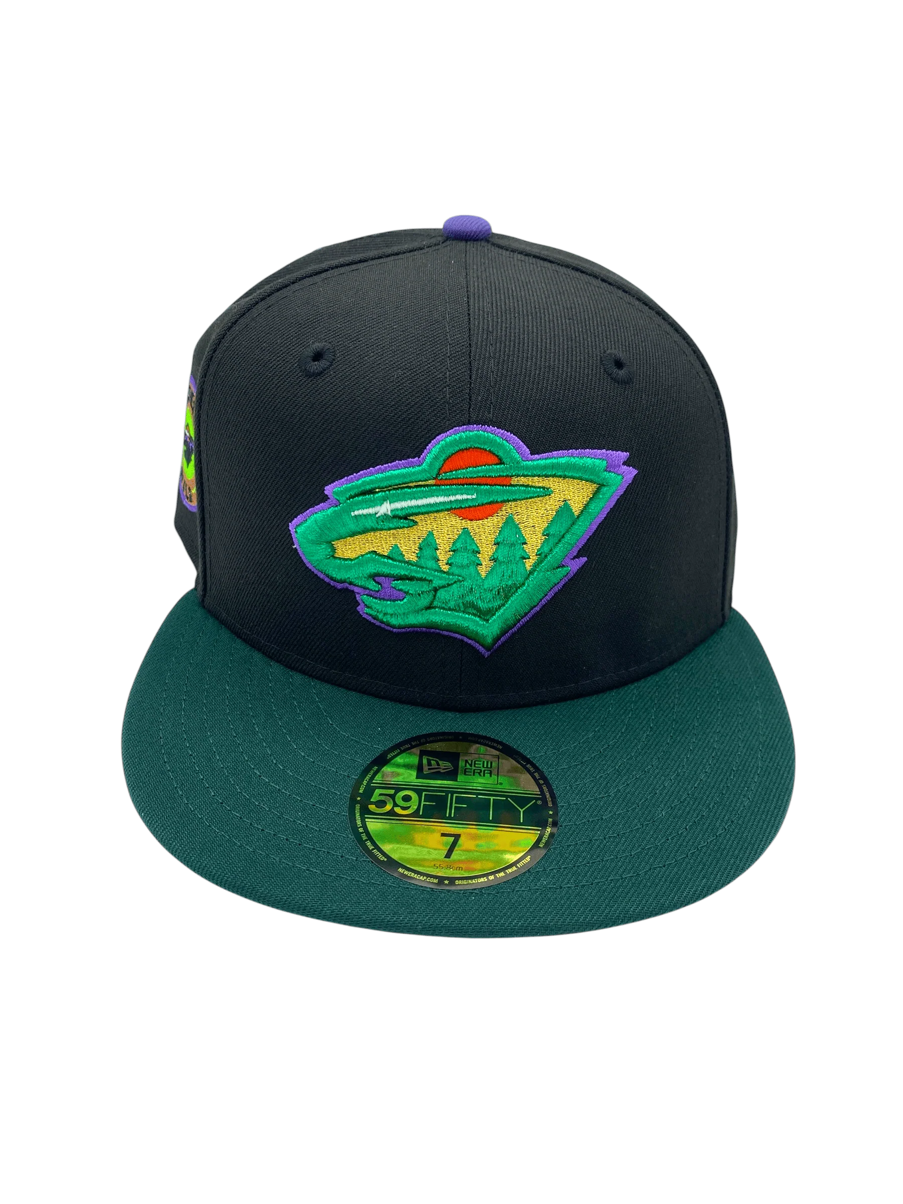 Adult Minnesota Wild New Era Black/Green GG Custom 59FIFTY Fitted Hat - Men's - Image 5
