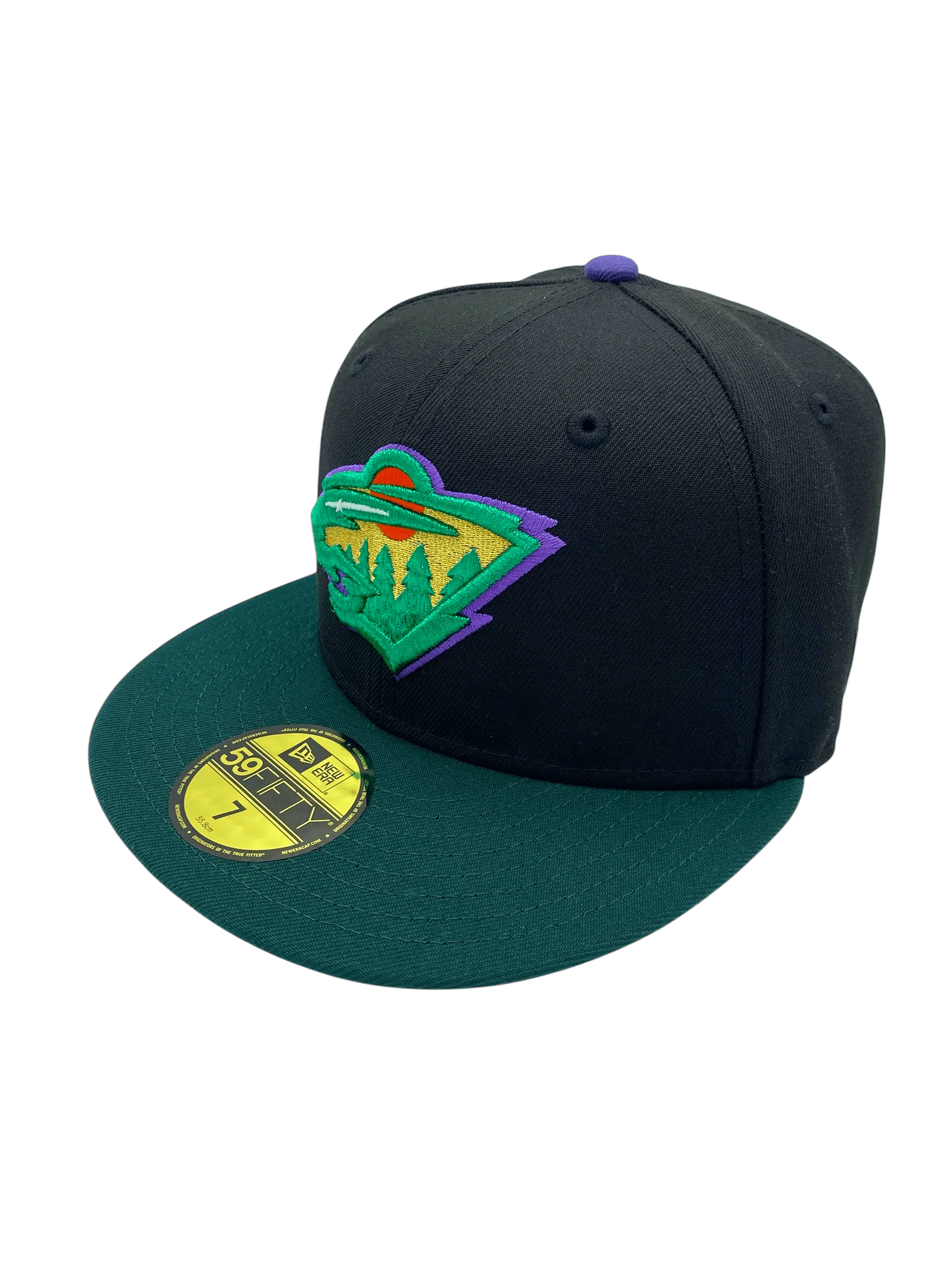 Adult Minnesota Wild New Era Black/Green GG Custom 59FIFTY Fitted Hat - Men's - Image 6