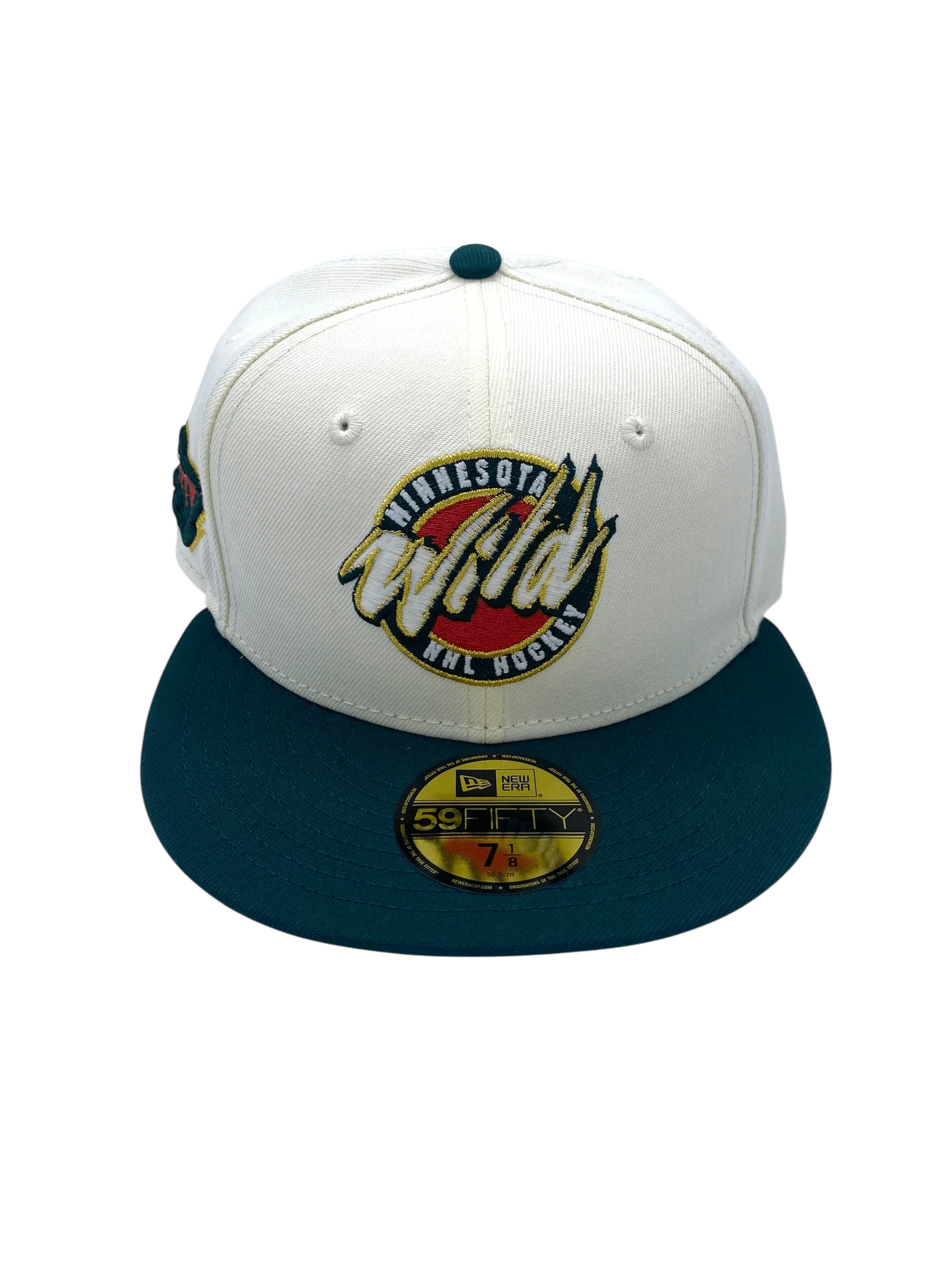 Adult Minnesota Wild New Era Chrome/Green Vintage Script Custom Side Patch 59FIFTY Fitted Hat - Men's - Image 4