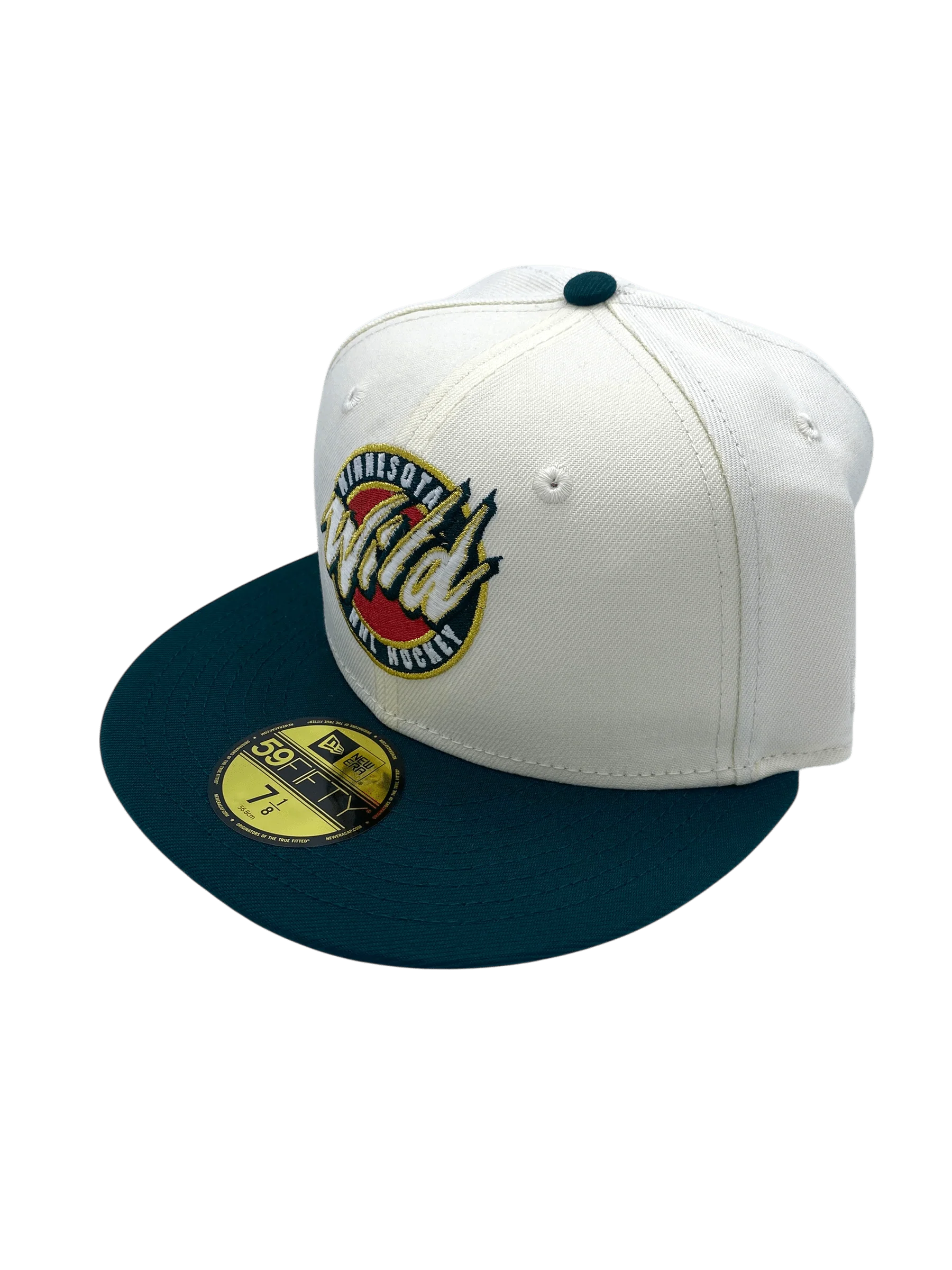 Adult Minnesota Wild New Era Chrome/Green Vintage Script Custom Side Patch 59FIFTY Fitted Hat - Men's - Image 5