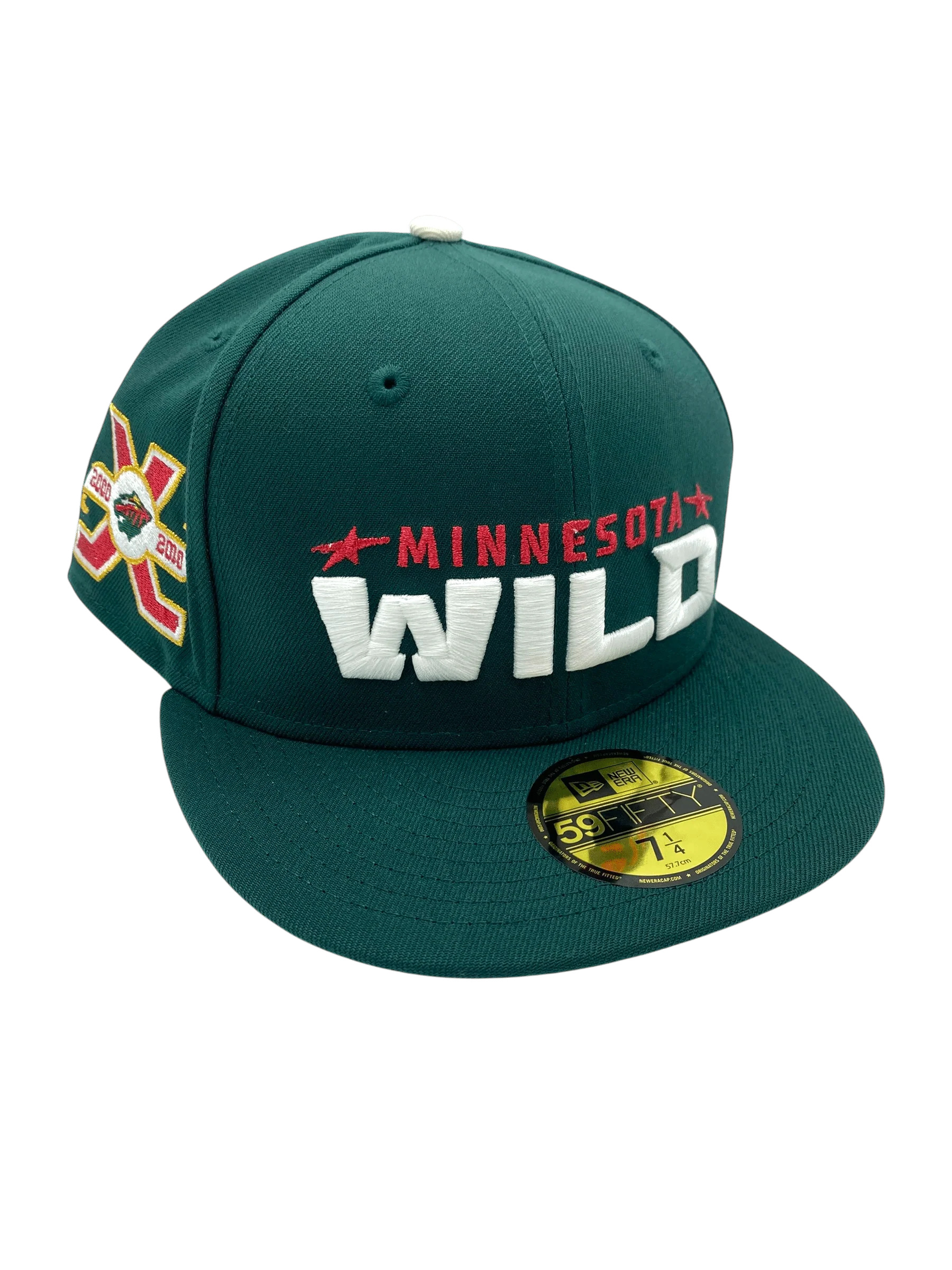 Adult Minnesota Wild New Era Green The Script Custom Side Patch 59FIFTY Fitted Hat - Men's - Image 6