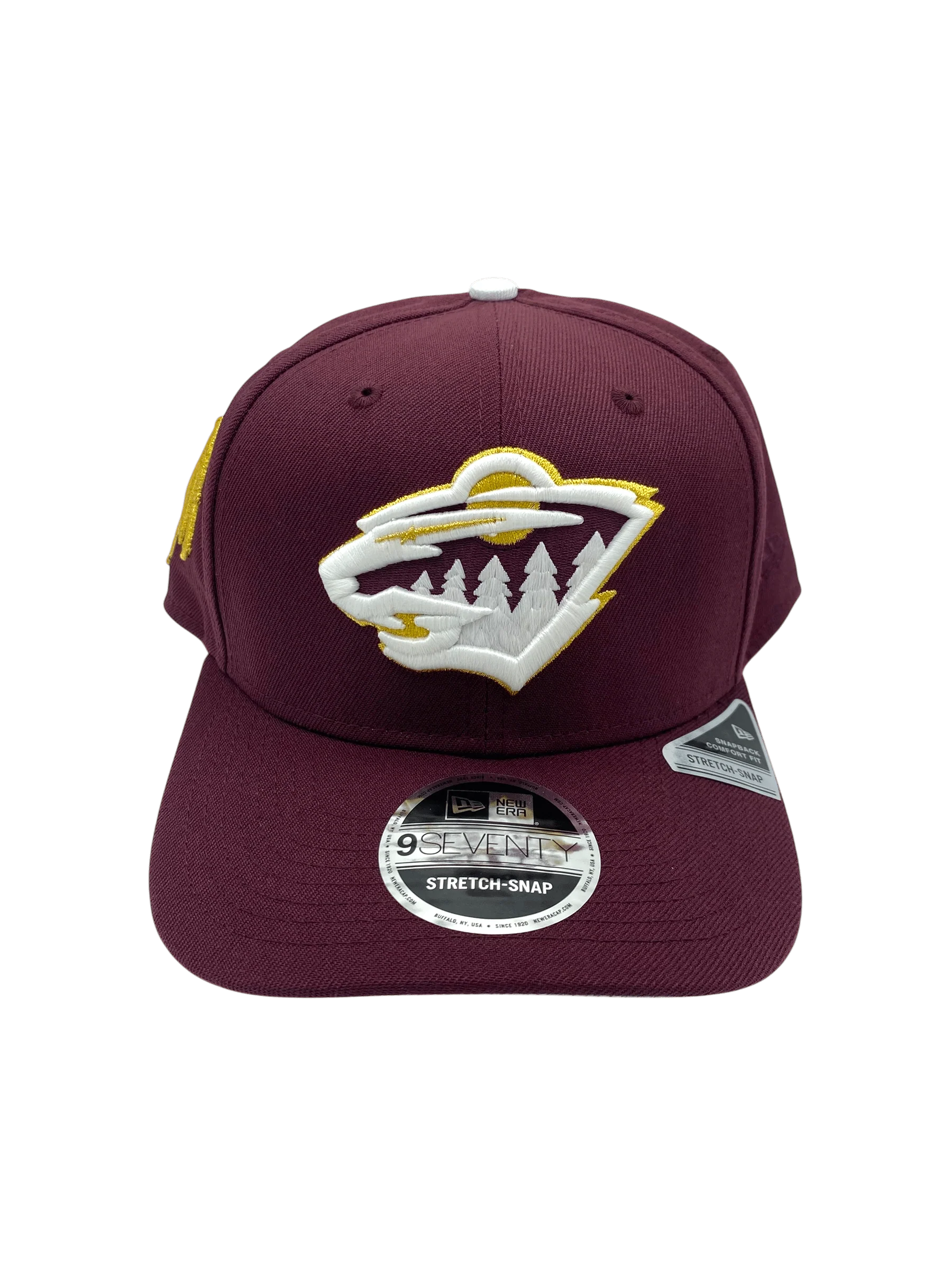 Adult Minnesota Wild New Era Maroon 9SEVENTY Stretch-Snapback Hat - Men's - Image 4