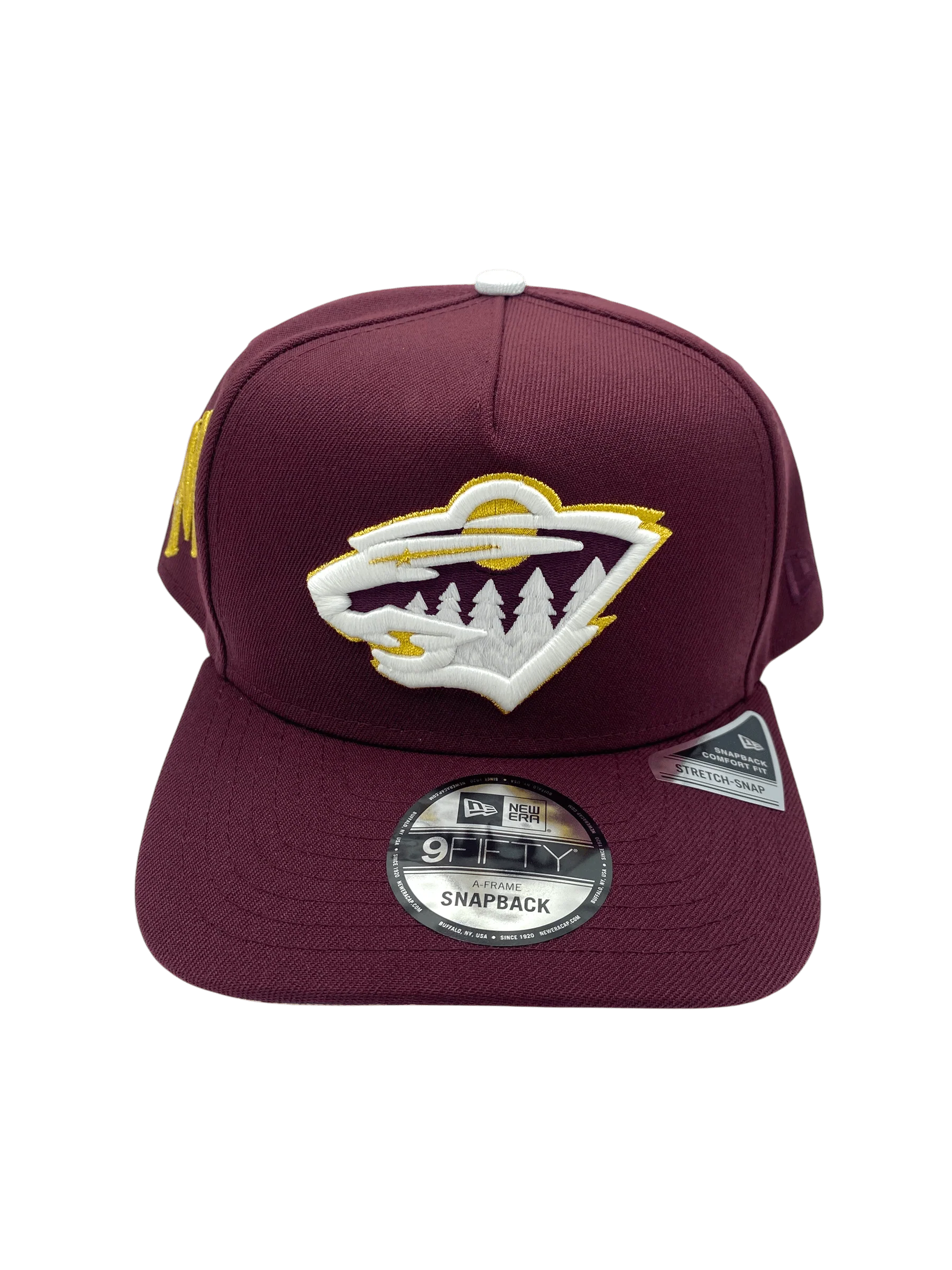 Adult Minnesota Wild New Era Maroon A-Frame 9FIFTY Adjustable Snapback Hat - Men's - Image 4