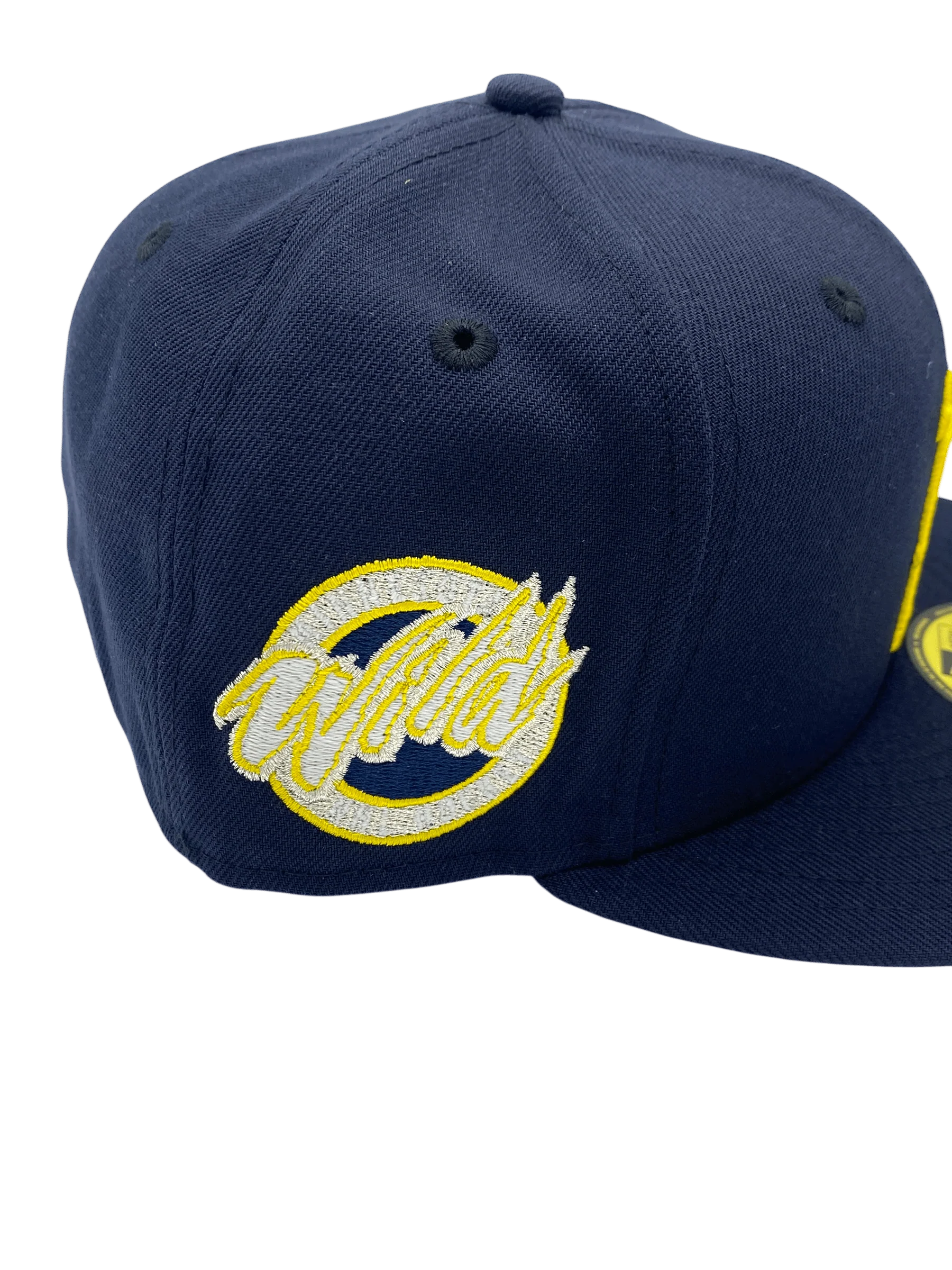 Adult Minnesota Wild New Era Navy Swarm Custom Side Patch 59FIFTY Fitted Hat - Men's - Image 2