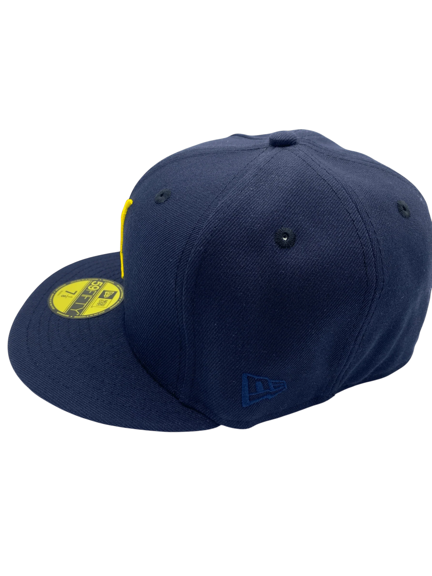 Adult Minnesota Wild New Era Navy Swarm Custom Side Patch 59FIFTY Fitted Hat - Men's - Image 6