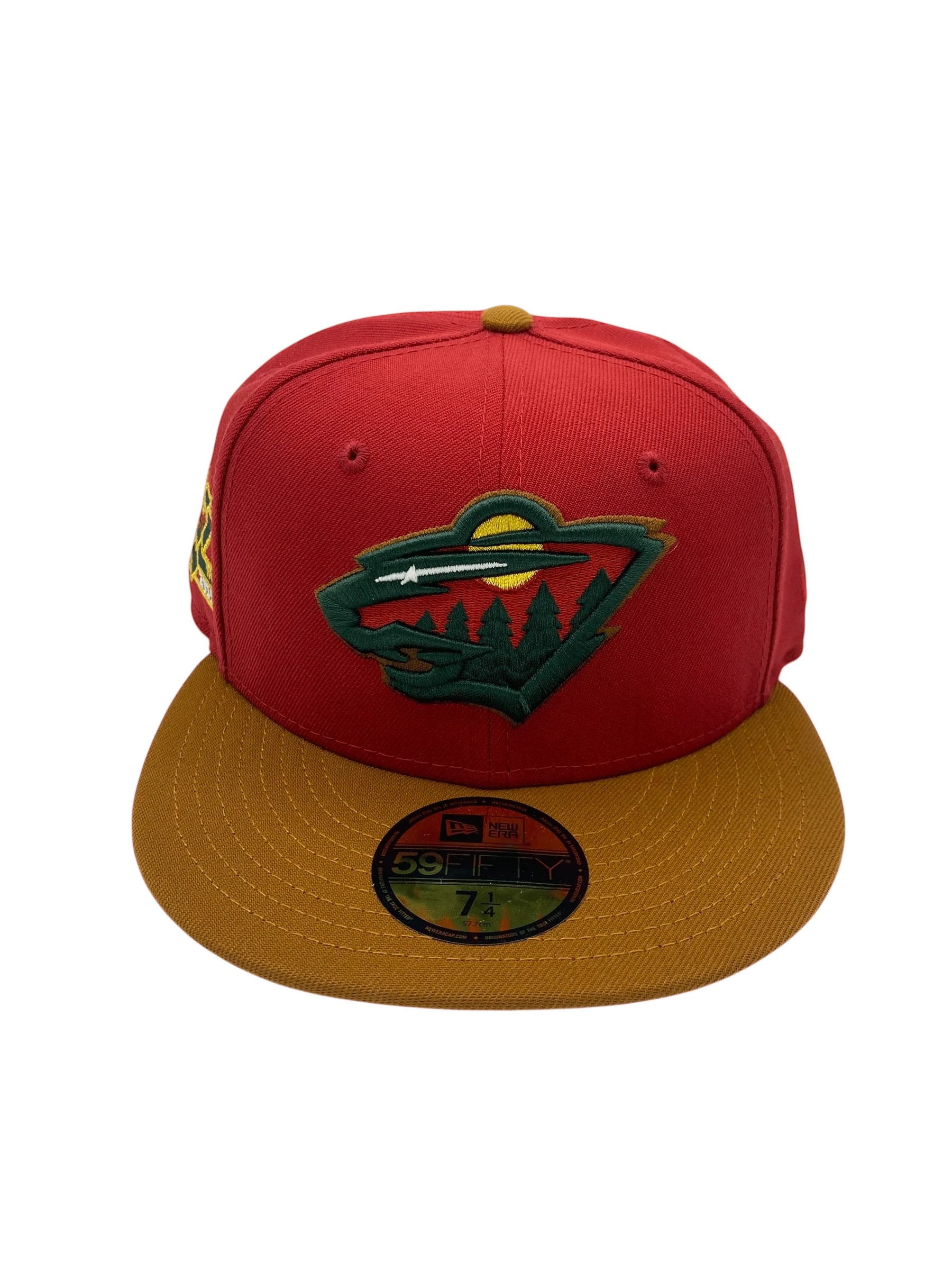 Adult Minnesota Wild New Era Red/Brown 15 Anniversary Custom Side Patch 59FIFTY Fitted Hat - Men's - Image 4