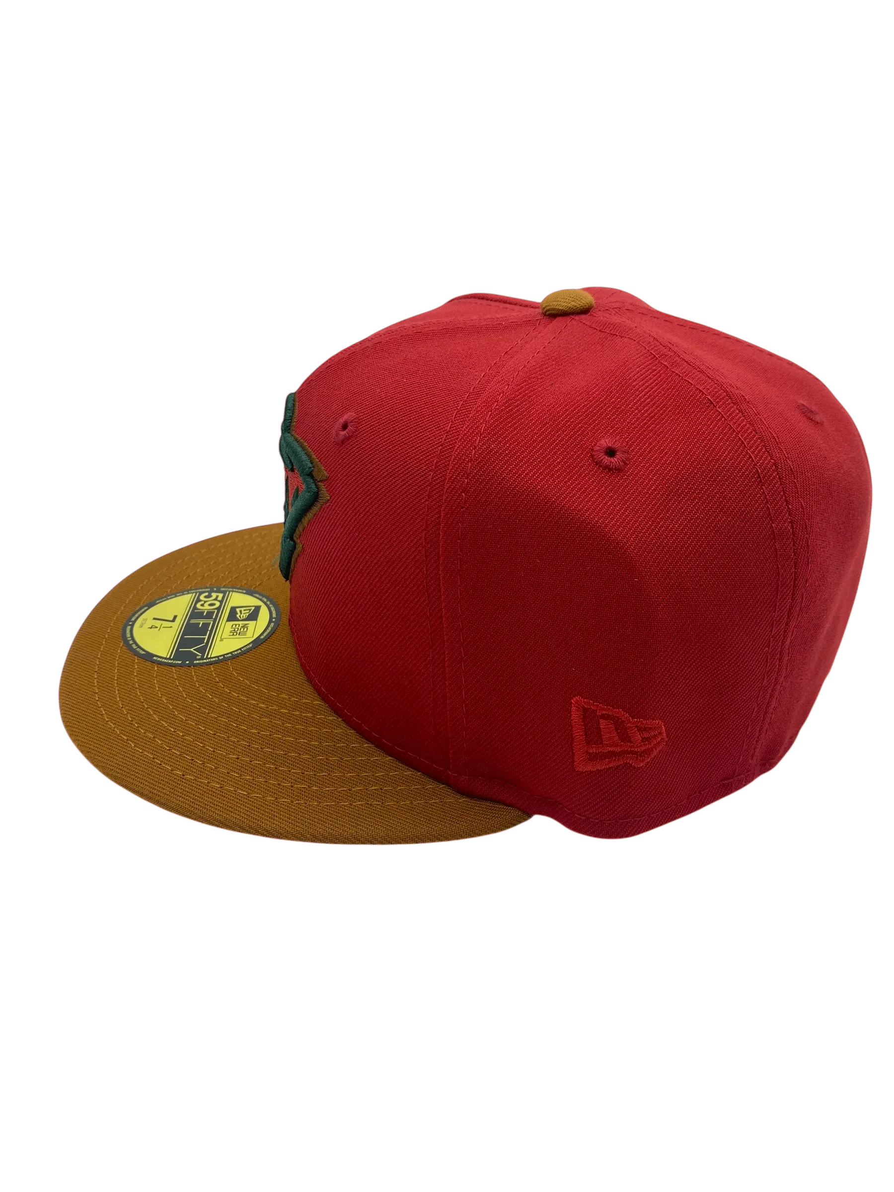 Adult Minnesota Wild New Era Red/Brown 15 Anniversary Custom Side Patch 59FIFTY Fitted Hat - Men's - Image 6
