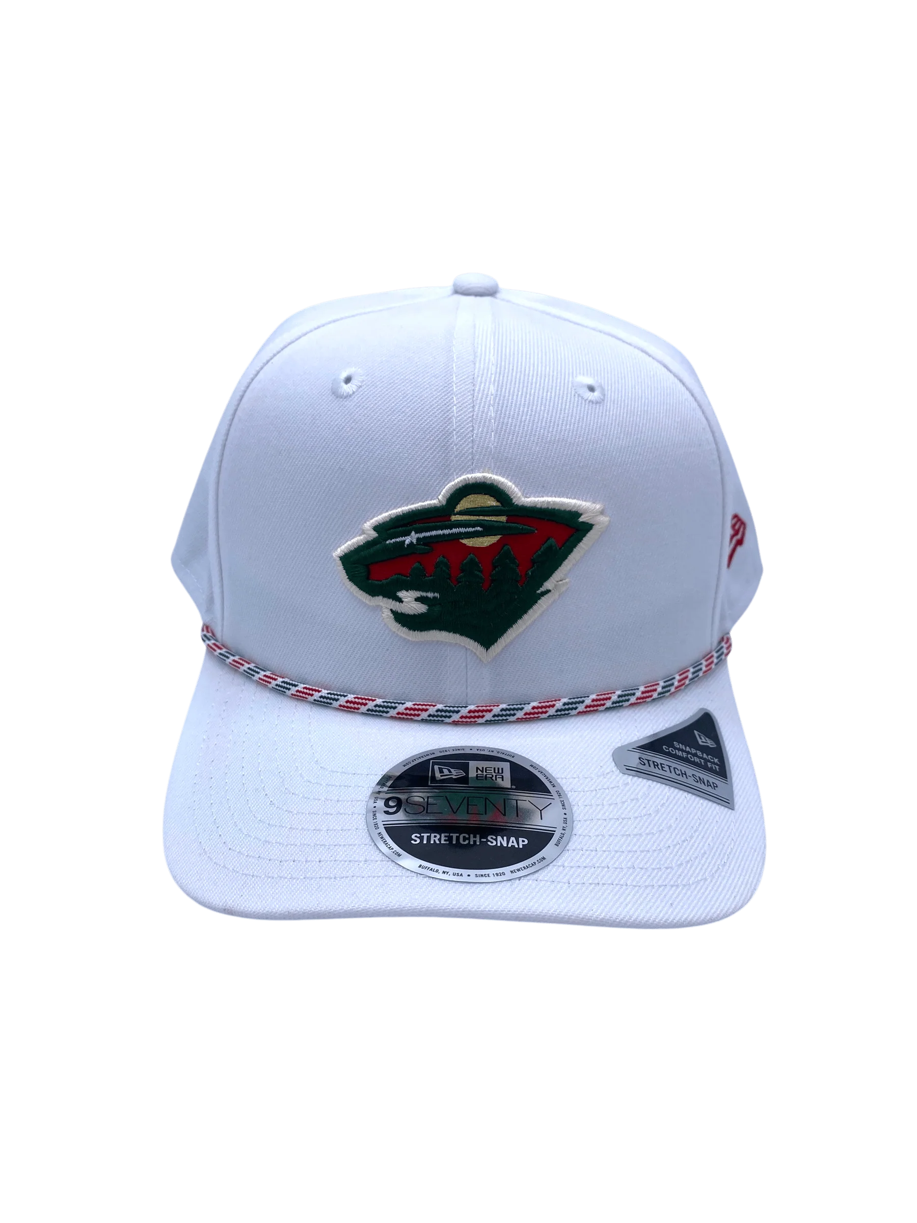 Adult Minnesota Wild New Era White Multi Roper 9SEVENTY Stretch-Snapback Hat - Men's - Image 4