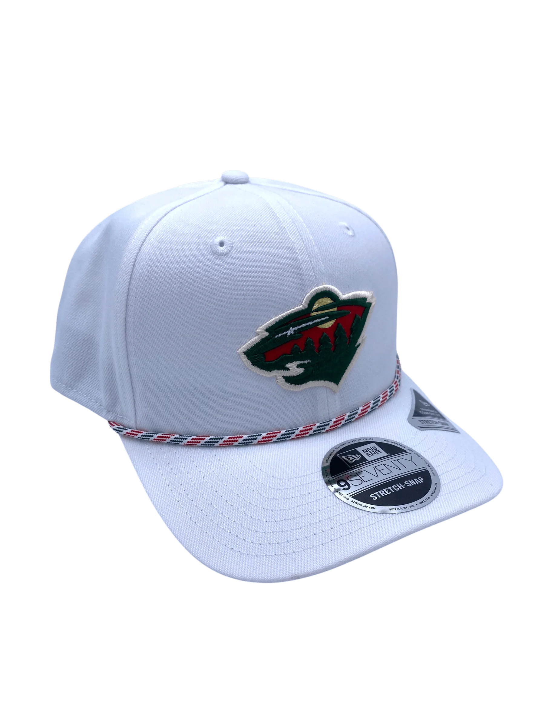 Adult Minnesota Wild New Era White Multi Roper 9SEVENTY Stretch-Snapback Hat - Men's - Image 5