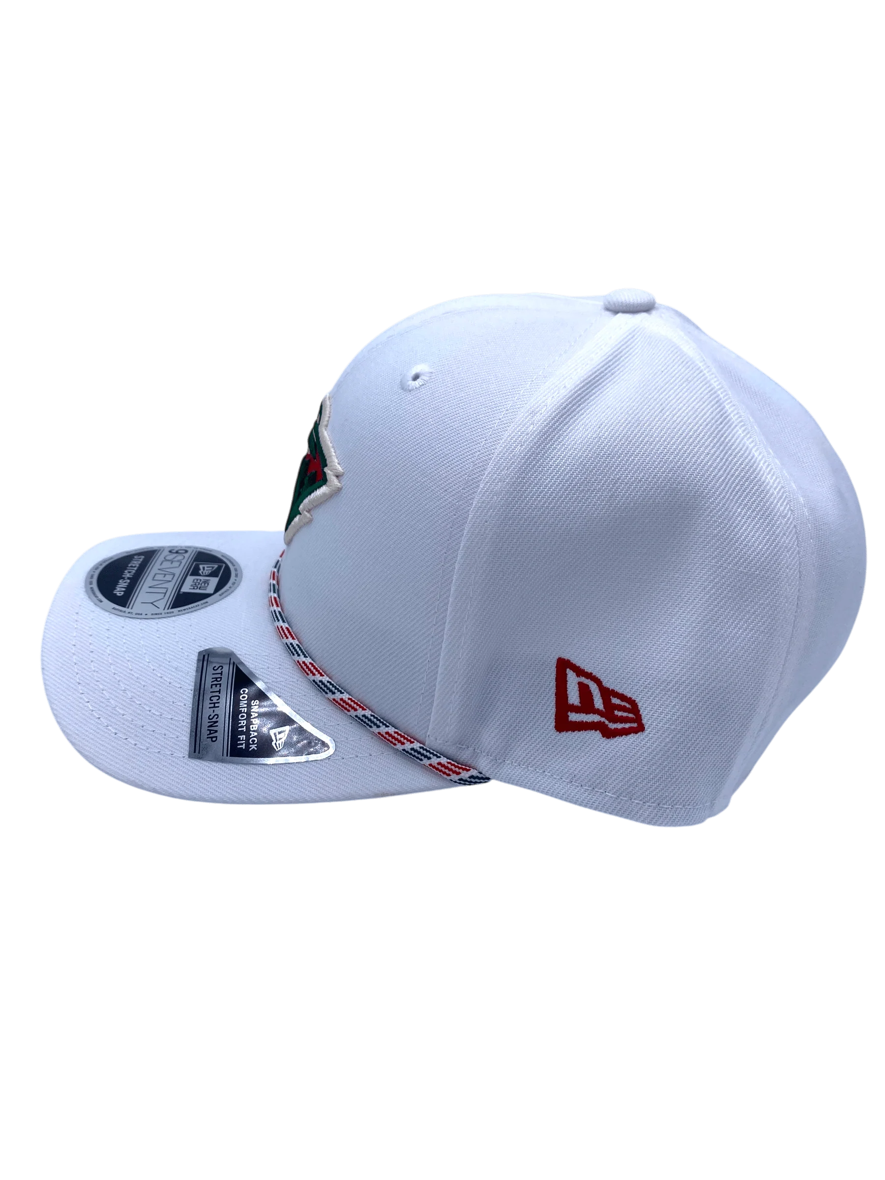 Adult Minnesota Wild New Era White Multi Roper 9SEVENTY Stretch-Snapback Hat - Men's - Image 6