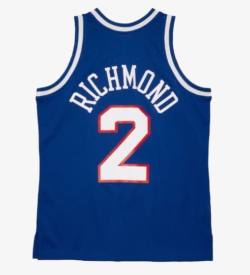 Adult Mitch Richmond Sacramento Kings Mitchell & Ness 1992-93 Blue Throwback Swingman Jersey - Men's - Image 2