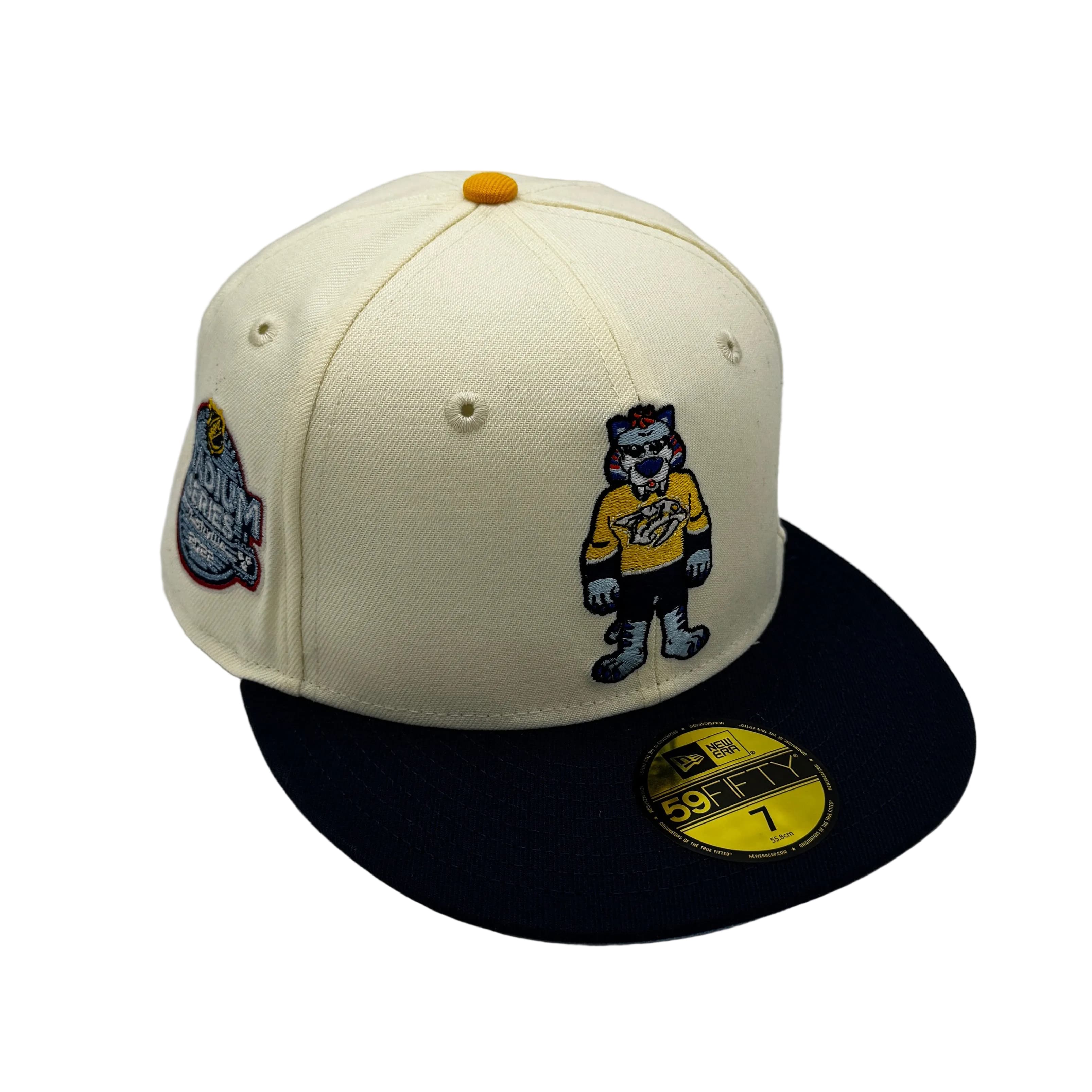 Adult Nashville Predators New Era Chrome Mascot Custom Side Patch 59FIFTY Fitted Hat - Men's