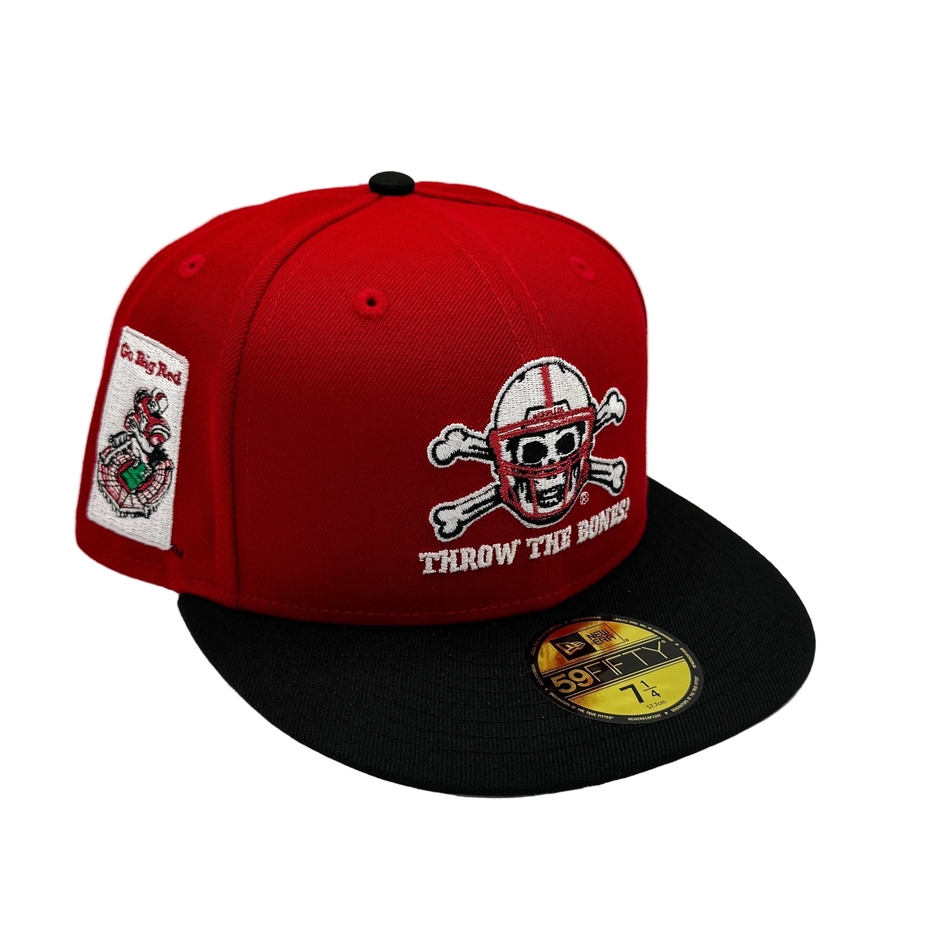 Adult Nebraska Cornhuskers Red New Era Navy NCAA Bonecrusher Custom 59FIFTY Fitted Hat - Men's