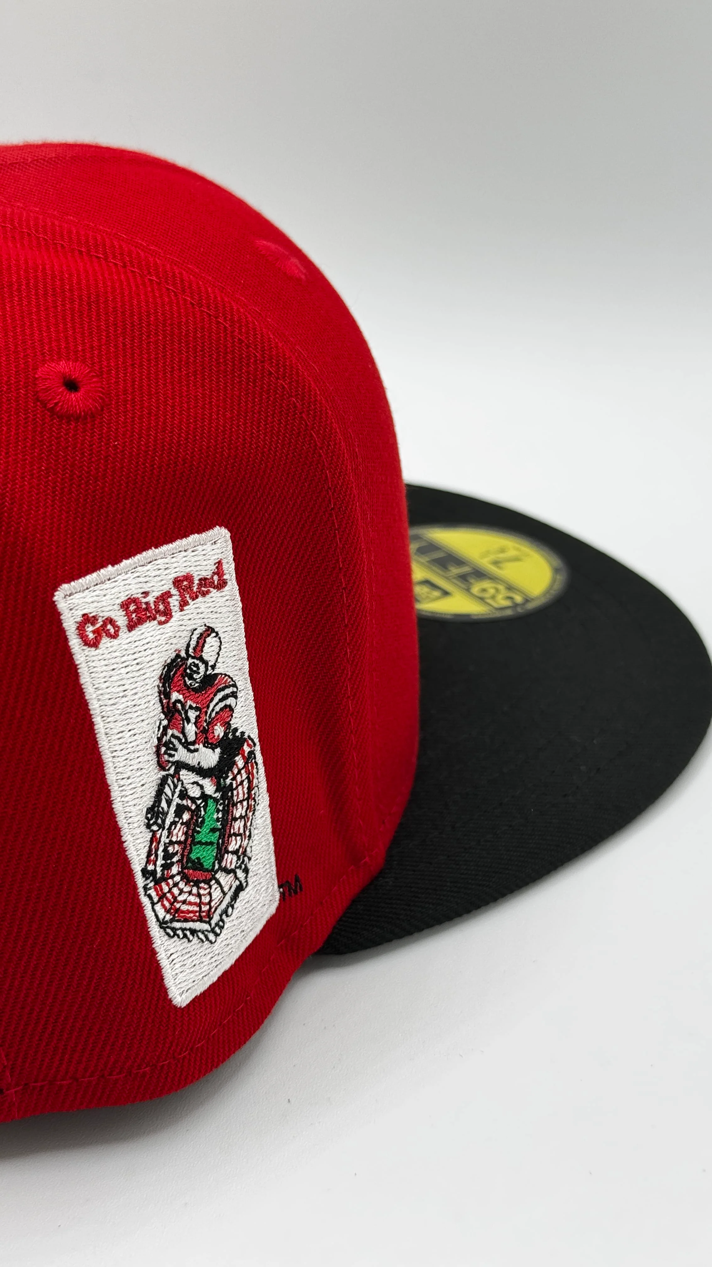 Adult Nebraska Cornhuskers Red New Era Navy NCAA Bonecrusher Custom 59FIFTY Fitted Hat - Men's - Image 3