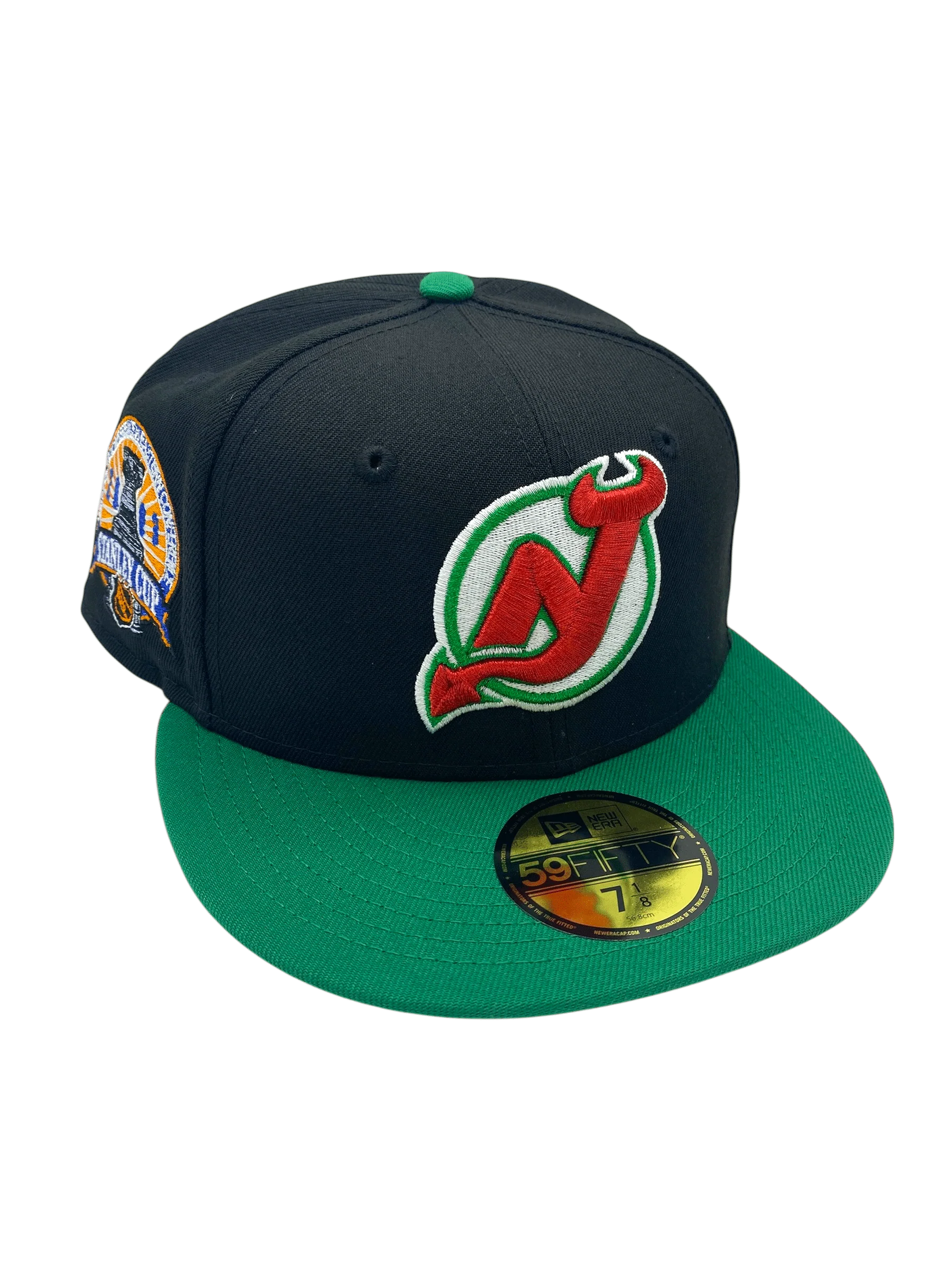 Adult New Jersey Devils New Era Black/Green Classic Custom Side Patch 59FIFTY Fitted Hat - Men's