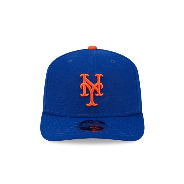 Adult New York Mets New Era Blue Replica Team Logo 9SEVENTY Stretch-Snapback Hat - Men's - Image 3
