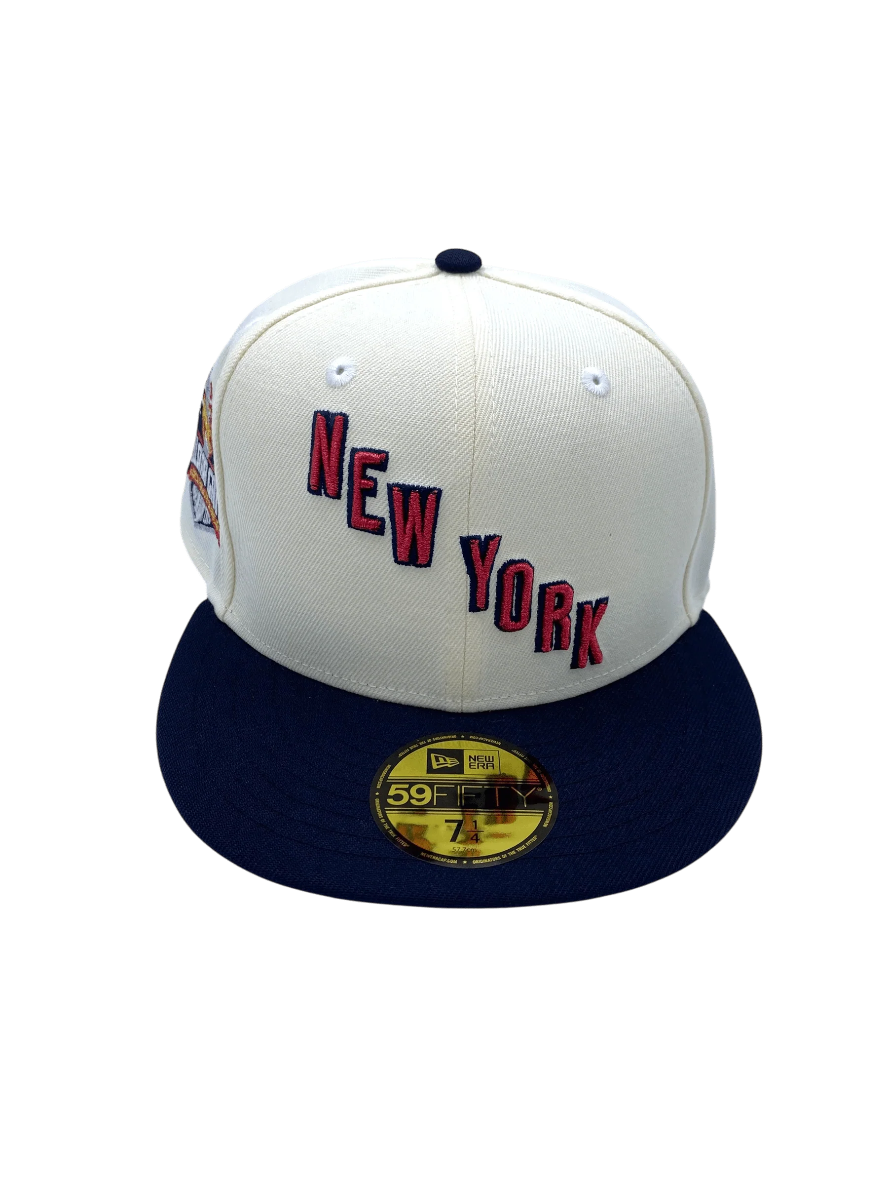 Adult New York Rangers New Era Chrome Retro Script Custom Side Patch 59FIFTY Fitted Hat - Men's - Image 4