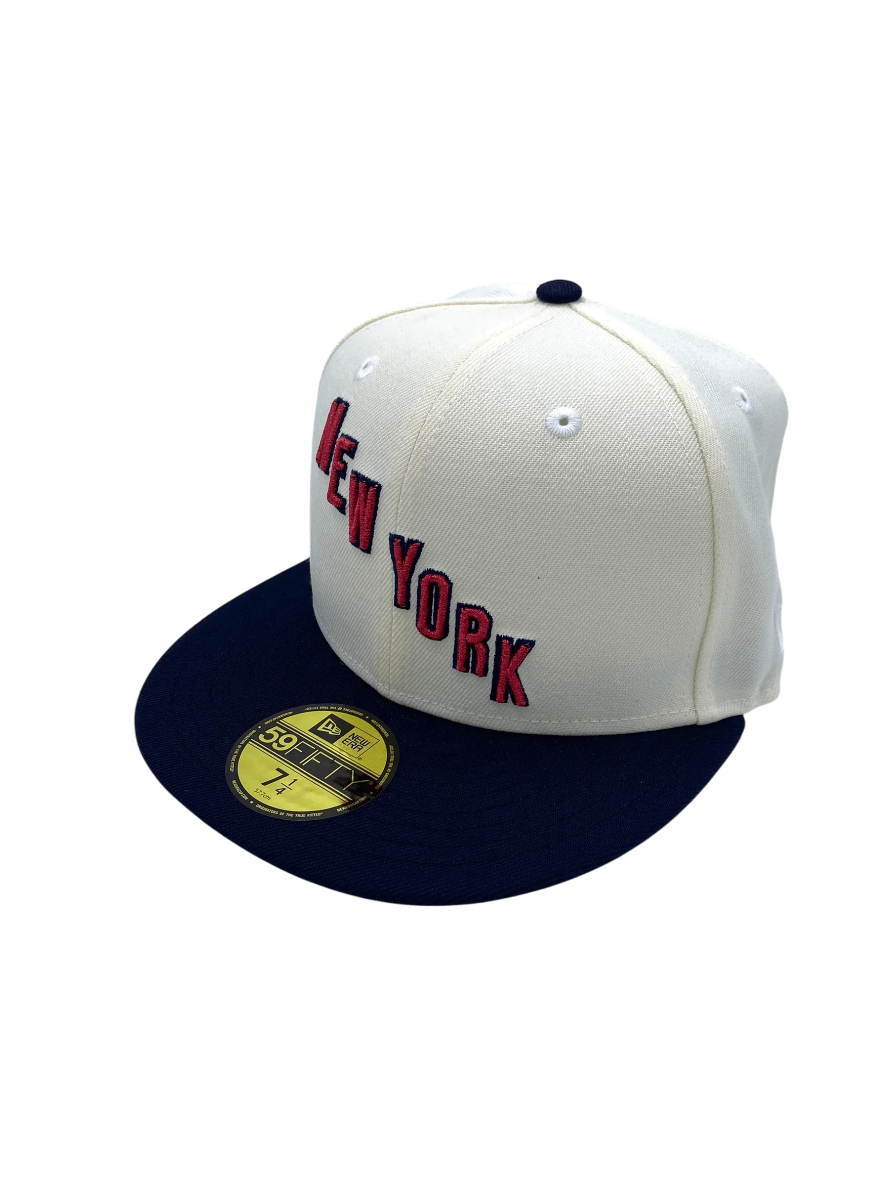 Adult New York Rangers New Era Chrome Retro Script Custom Side Patch 59FIFTY Fitted Hat - Men's - Image 5