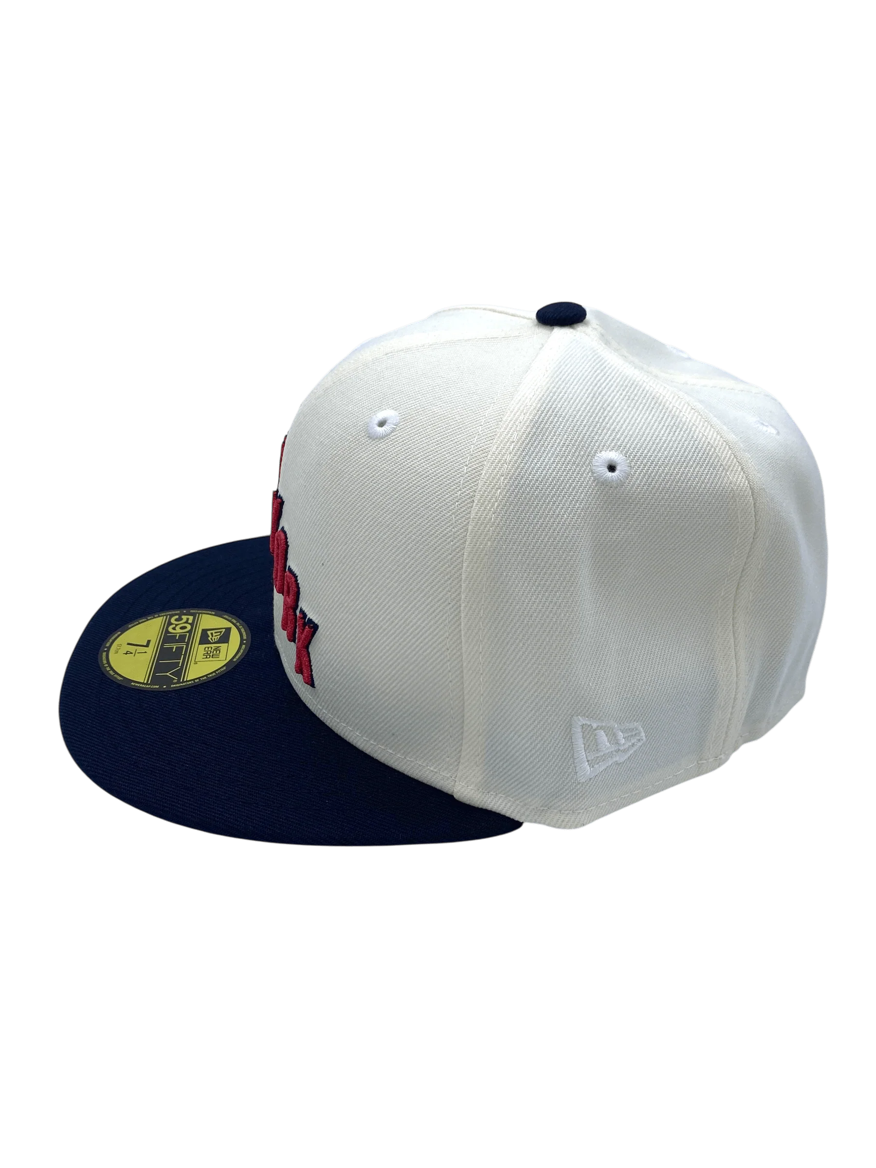 Adult New York Rangers New Era Chrome Retro Script Custom Side Patch 59FIFTY Fitted Hat - Men's - Image 6