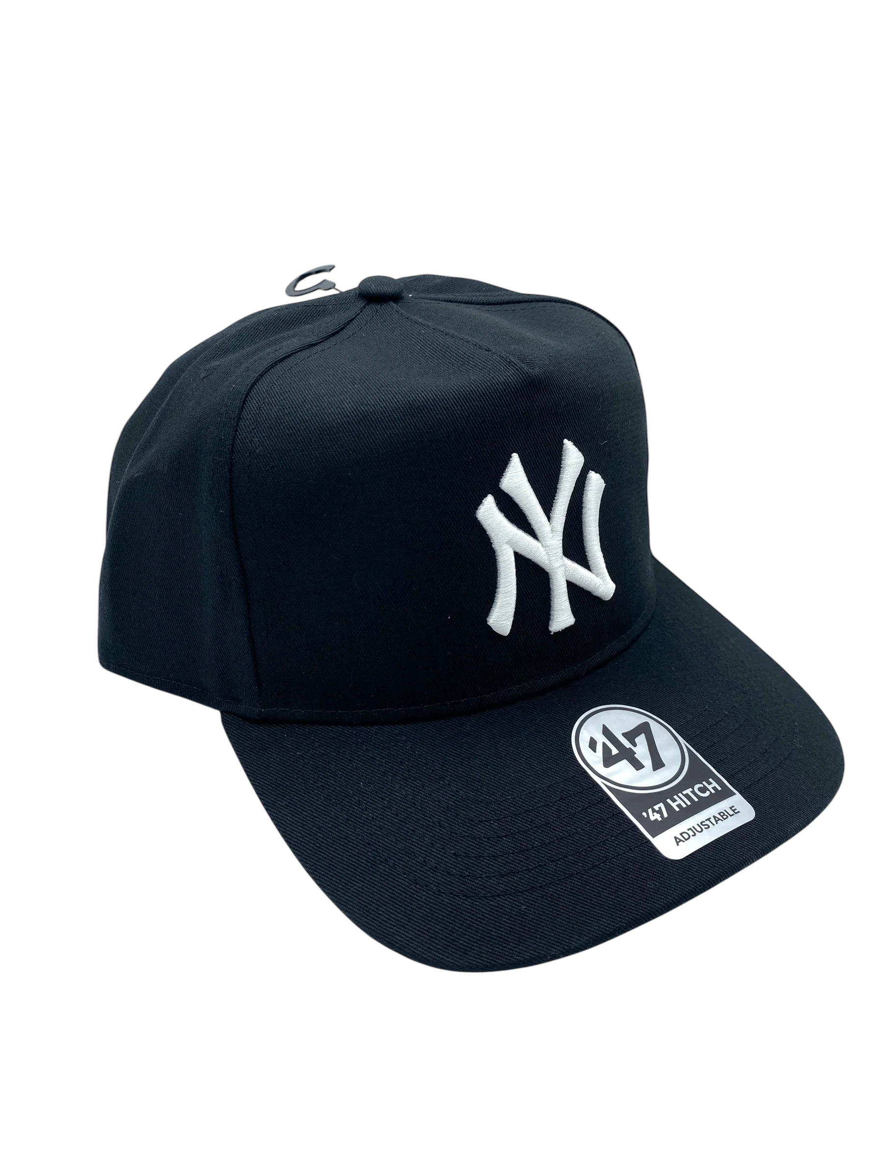 Adult New York Yankees '47 Black/White Logo Hitch Adjustable Snapback Hat - Men's - Image 4