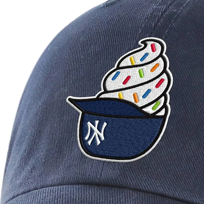 Adult New York Yankees '47 Brand Navy Ice Cream Helmet Clean Up Adjustable Hat - Men's - Image 3