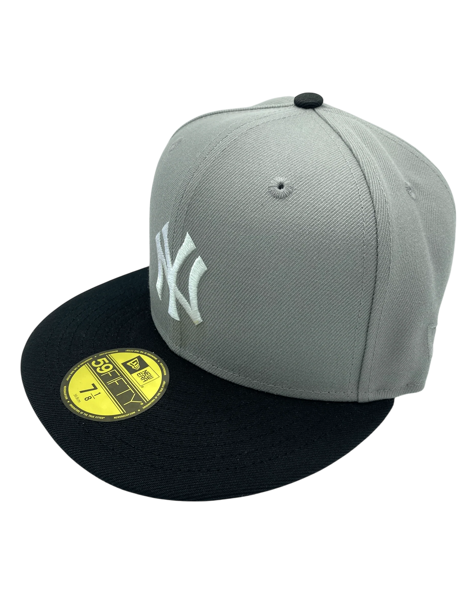 Adult New York Yankees New Era Gray/Black Iris Custom Side Patch 59FIFTY Fitted Hat - Men's - Image 6