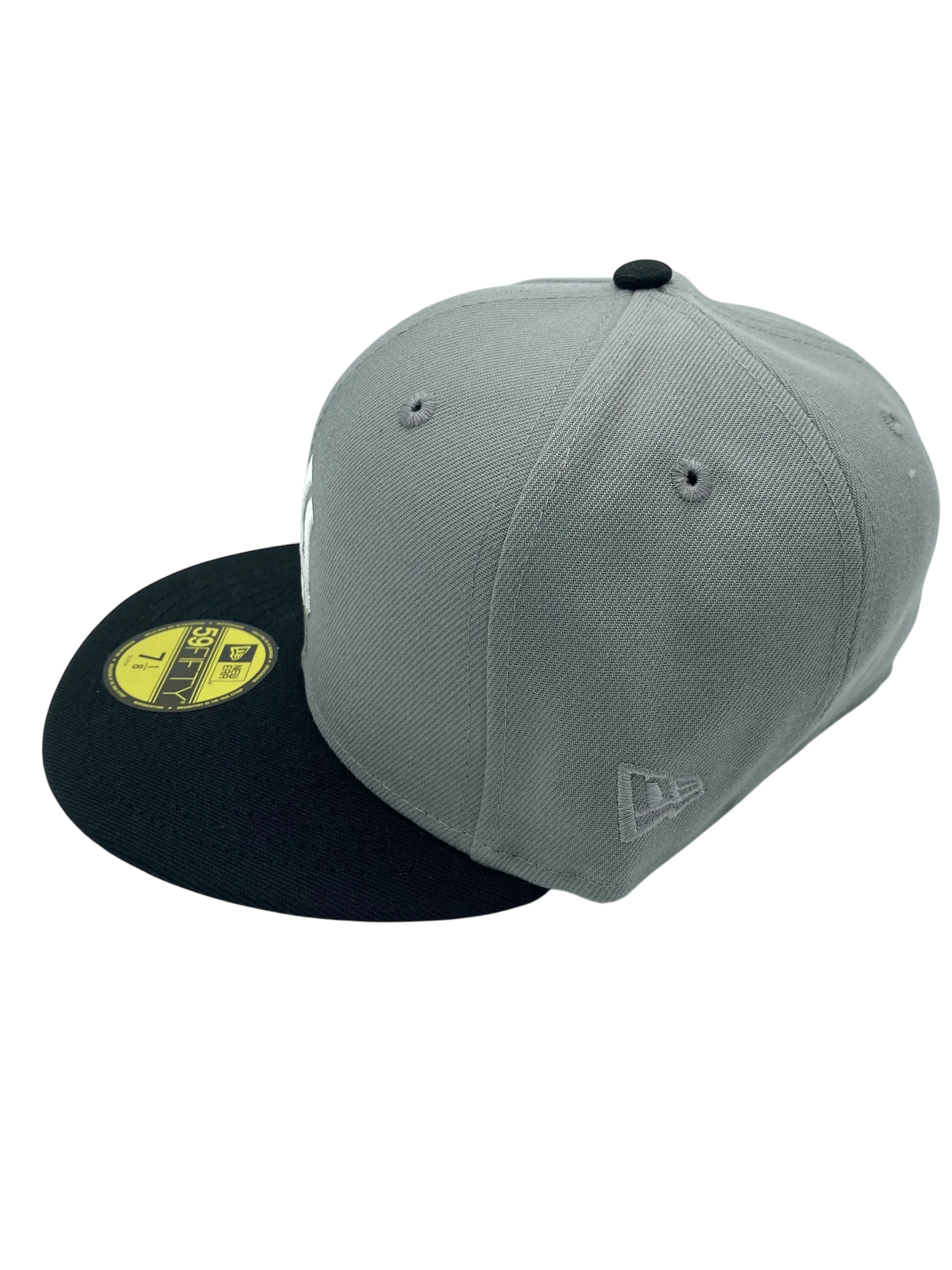 Adult New York Yankees New Era Gray/Black Iris Custom Side Patch 59FIFTY Fitted Hat - Men's - Image 7