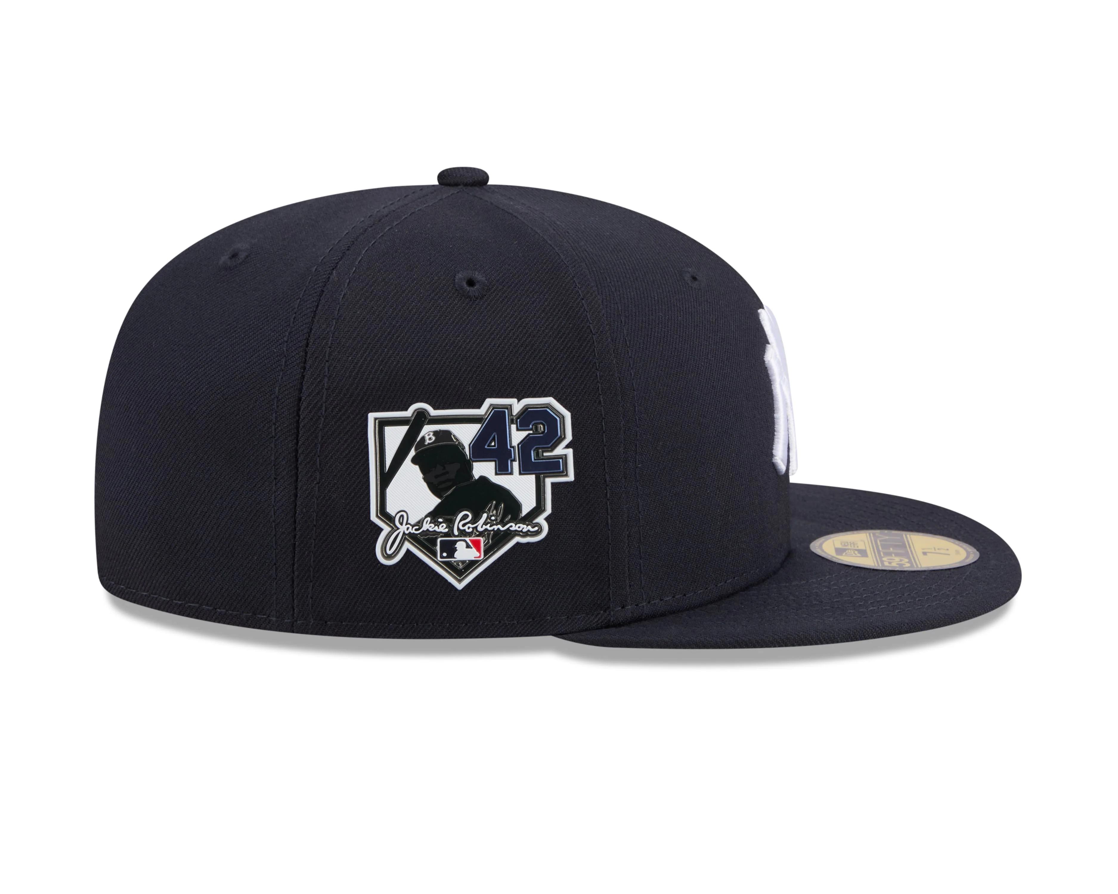 Adult New York Yankees New Era Navy 2026 Jackie Robinson Day Side Patch On Field 59FIFTY Fitted Hat - Men's - Image 4