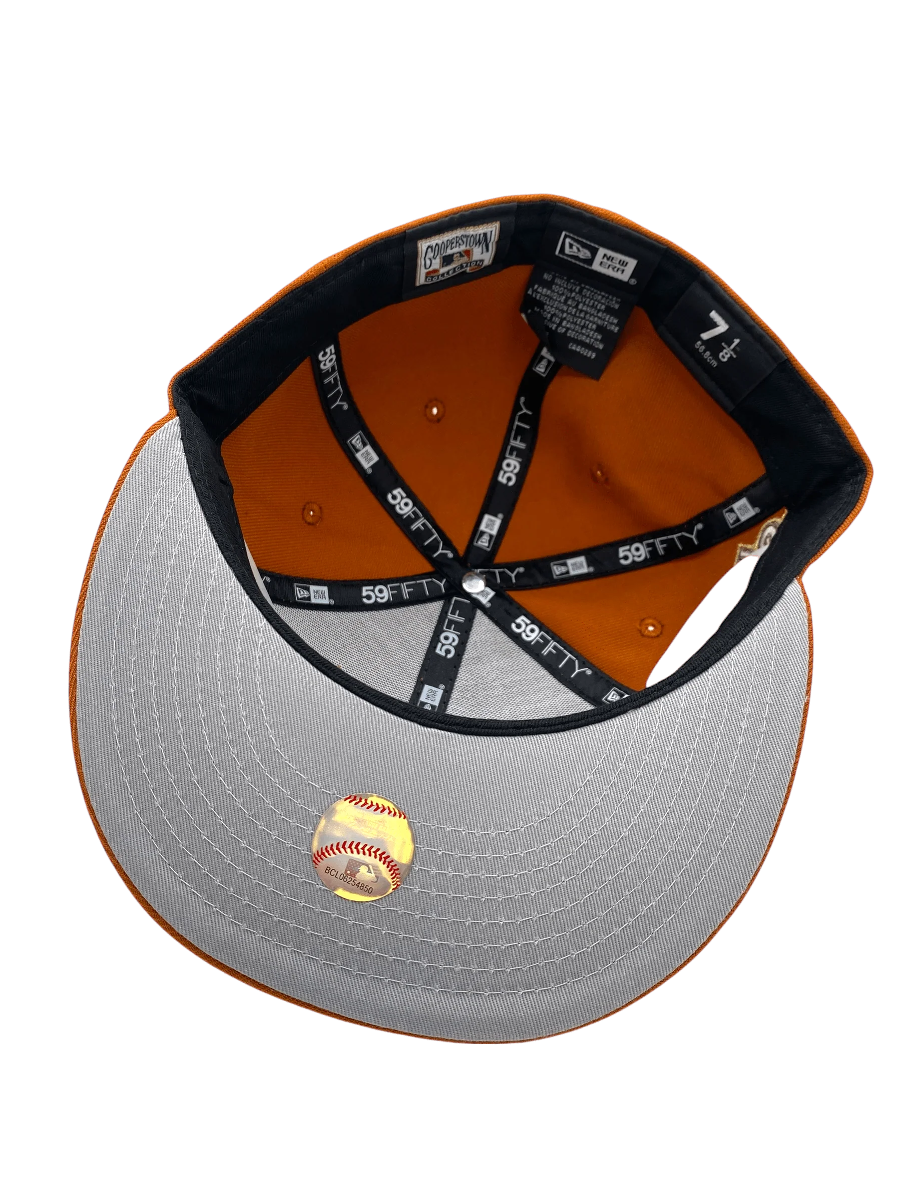 Adult New York Yankees New Era Orange Fall Spice Custom Side Patch 59FIFTY Fitted Hat - Men's - Image 3